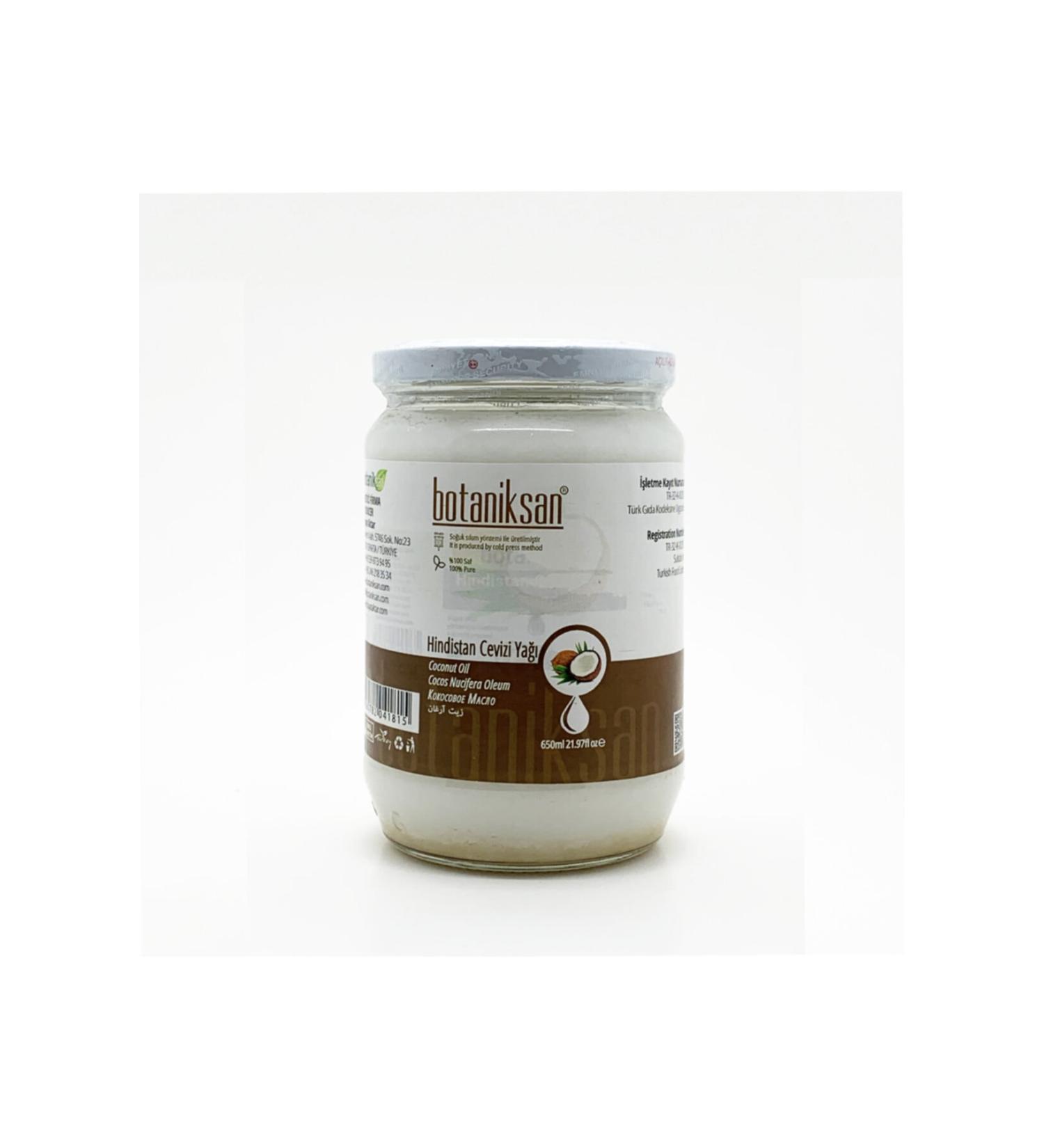 Botanical Coconut Oil 650 gr Cold Pressed Pure Natural Additive-Free