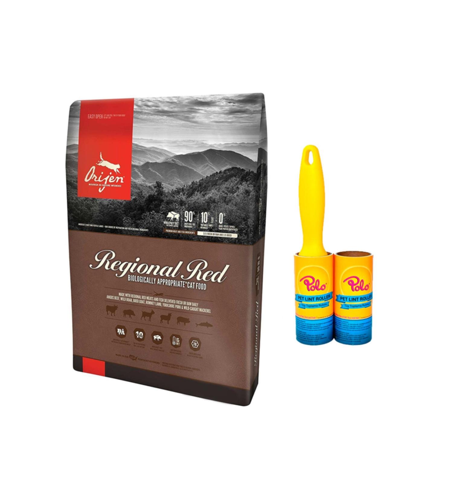 Orijen Regional Red Dog Food 2 kg + Polo Hair Collection Roll