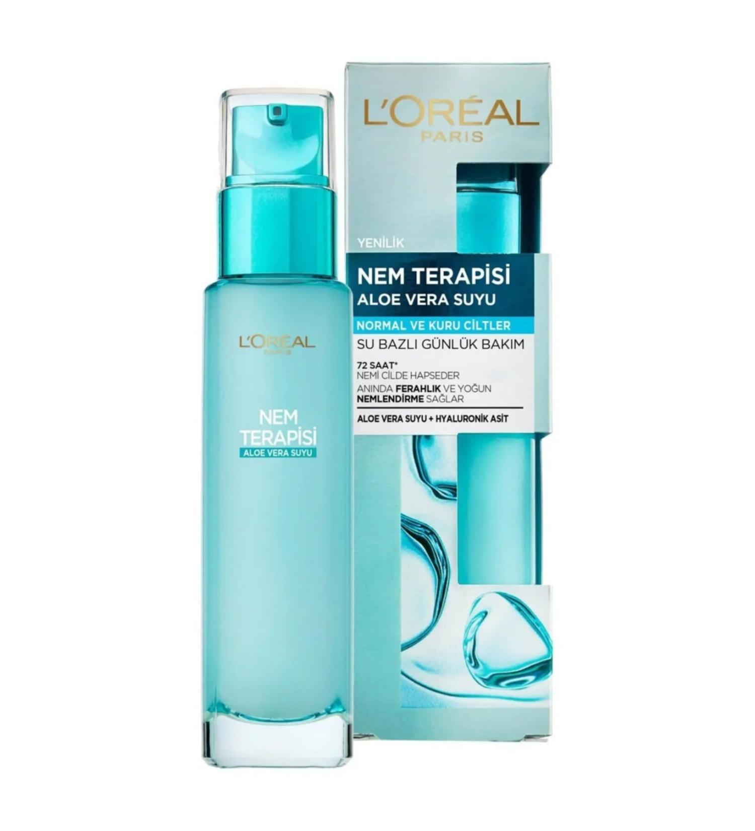 L'Oreal Paris Moisture Therapy Aloe Vera Juice Water-Based Daily Care for Normal to Dry Skin 70ml