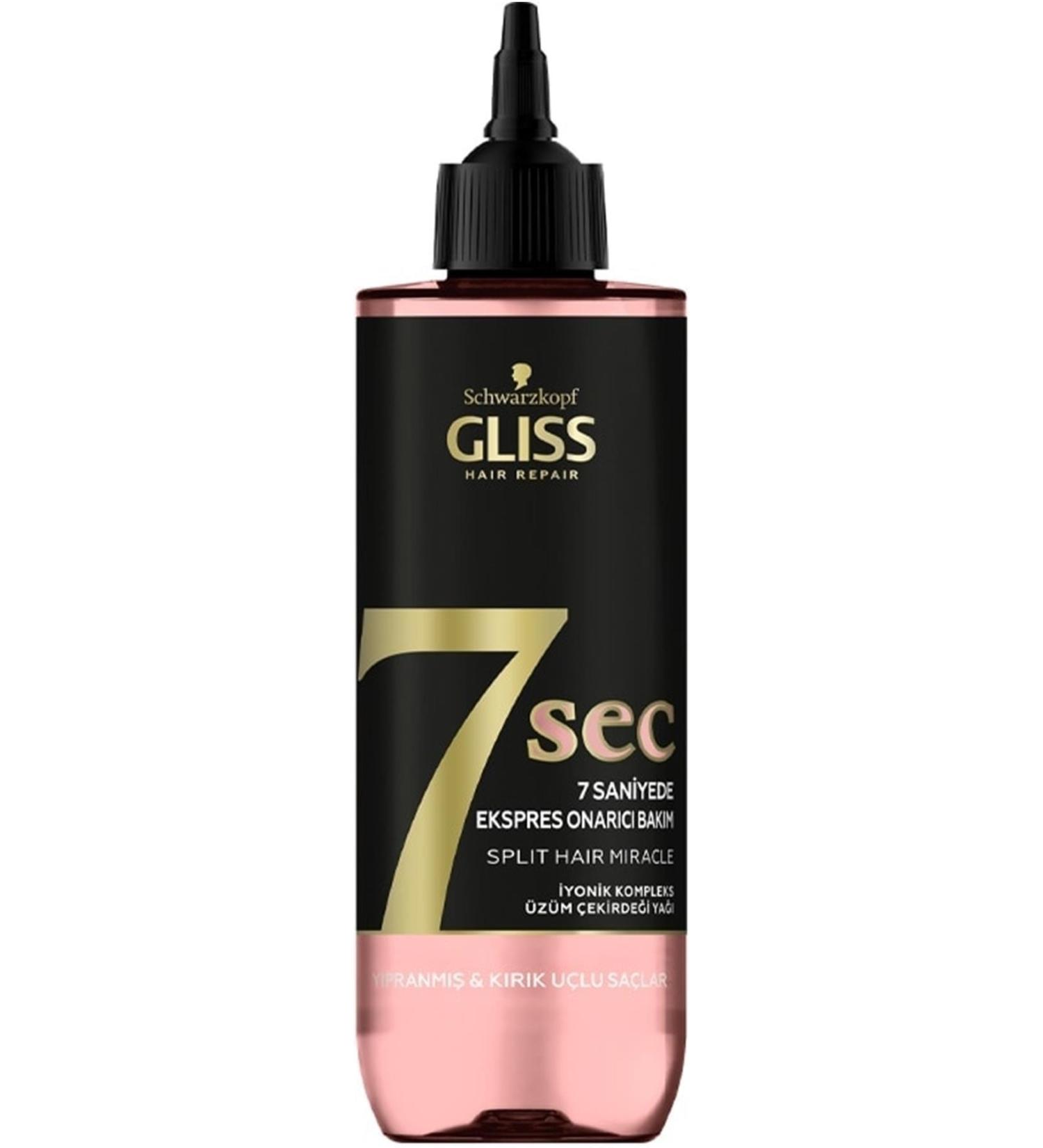 Gliss 7 Sec Split Hair Miracle - 7 Seconds Express Broken Hair Repair Liquid Cream 200 Ml - Buy Online on GoSupps.com