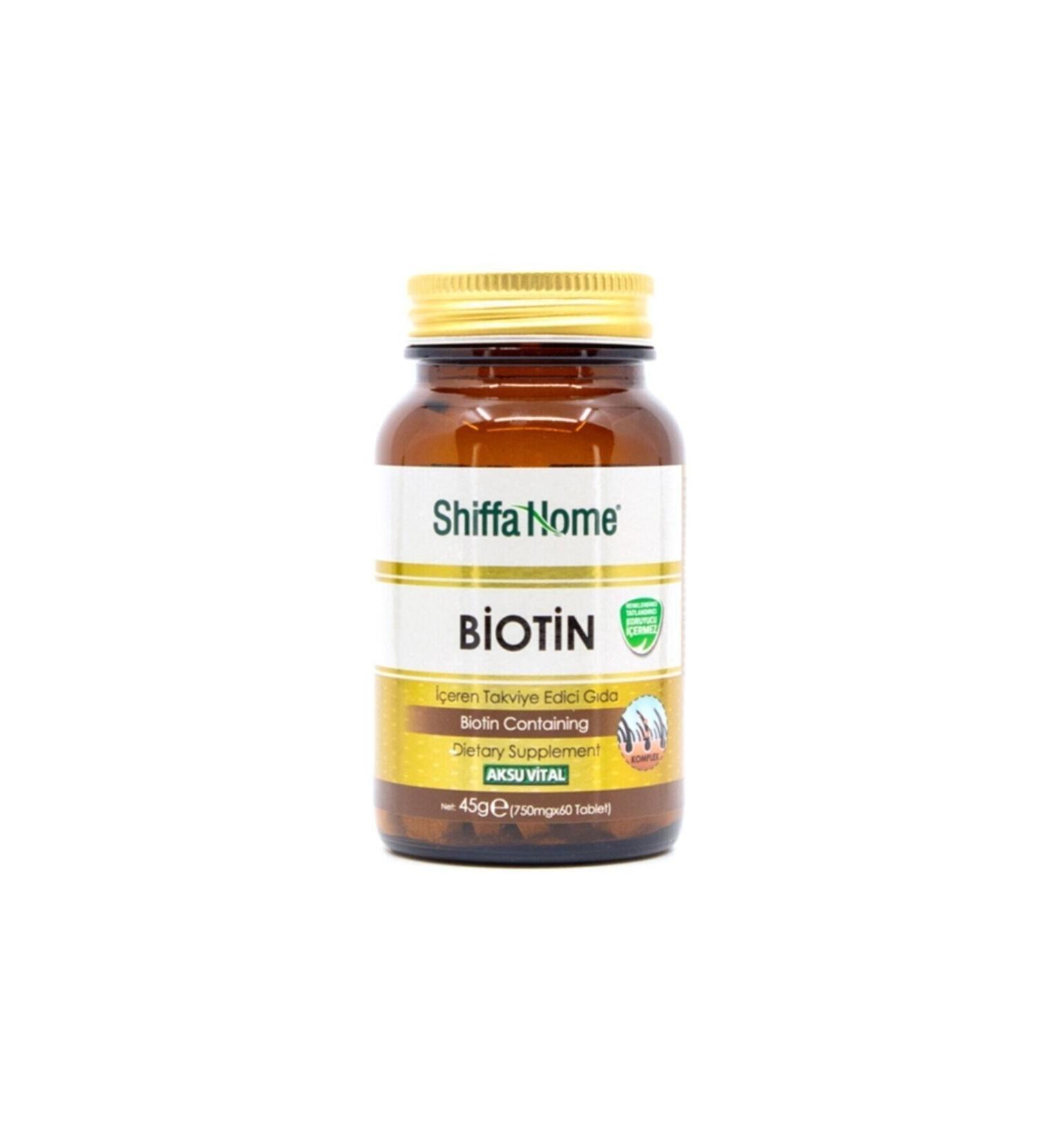 Aksu Vital Shiffa Home Biotin 60 Tablets 750 Mg