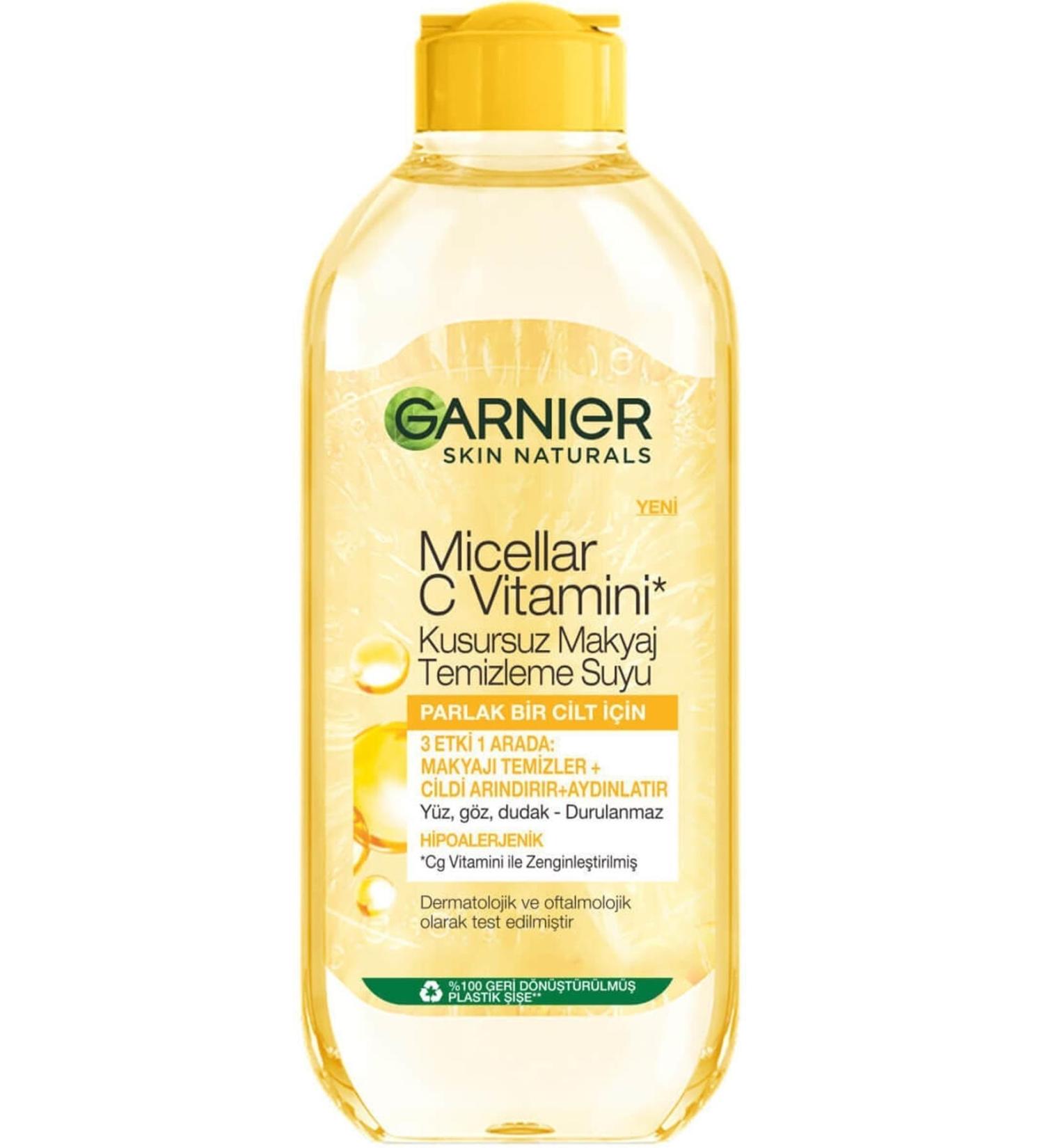 Garnier Micellar Vitamin C Flawless Make-Up Remover Water 400ml - Buy Online on GoSupps.com
