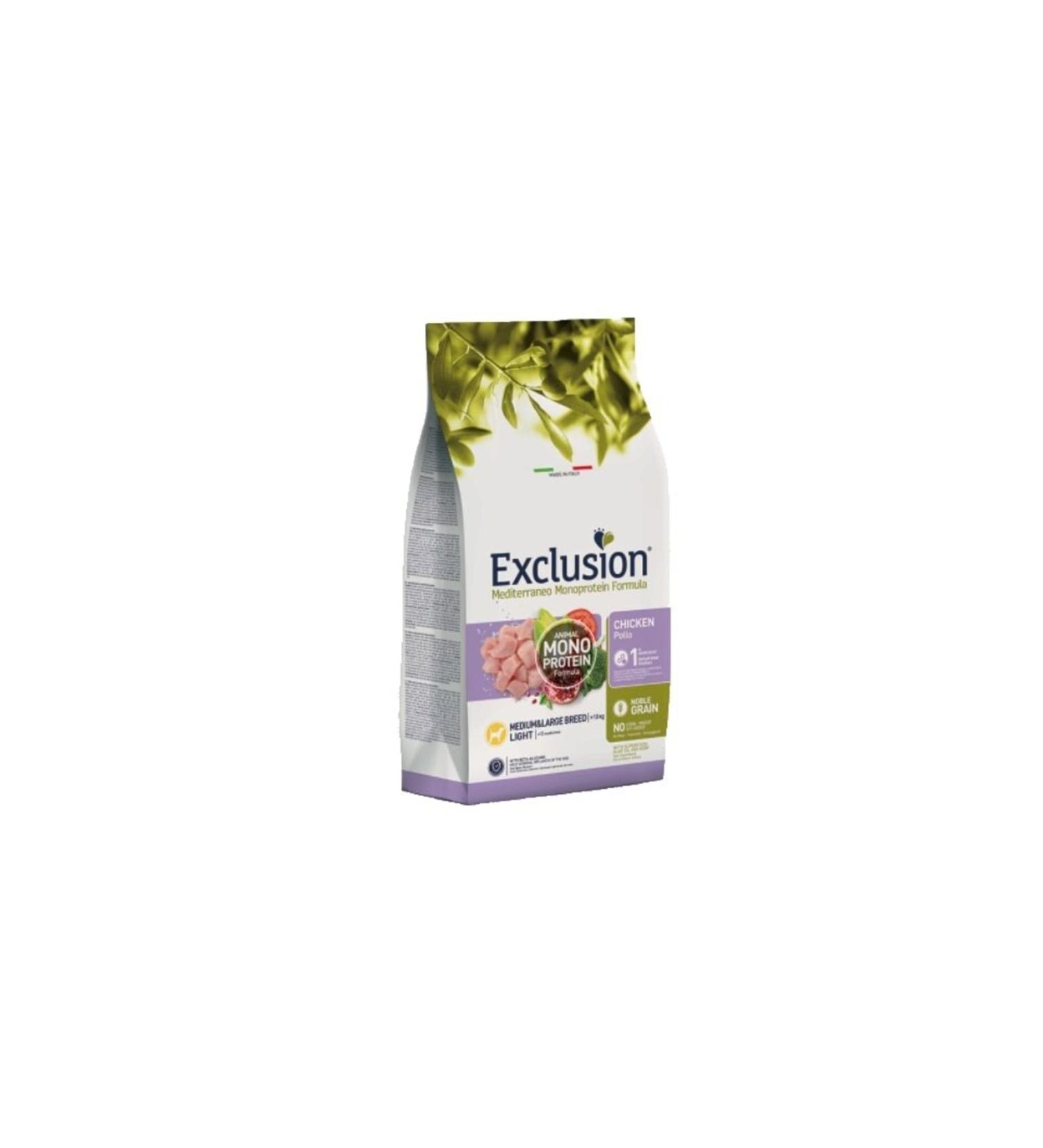 Exclusion Exclusion Light Chicken and Pomegranate Low Grain Medium Large Breed Adult Dog Food 3 Kg