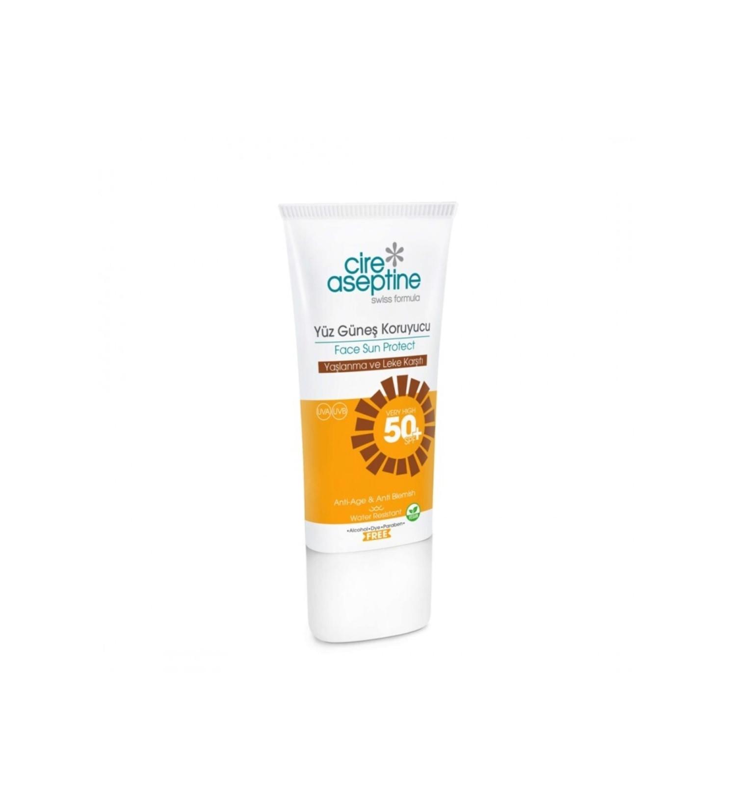 Cire Aseptine Face Sunscreen 50+spf 50ml Vegan Anti-Aging/Anti-Stain