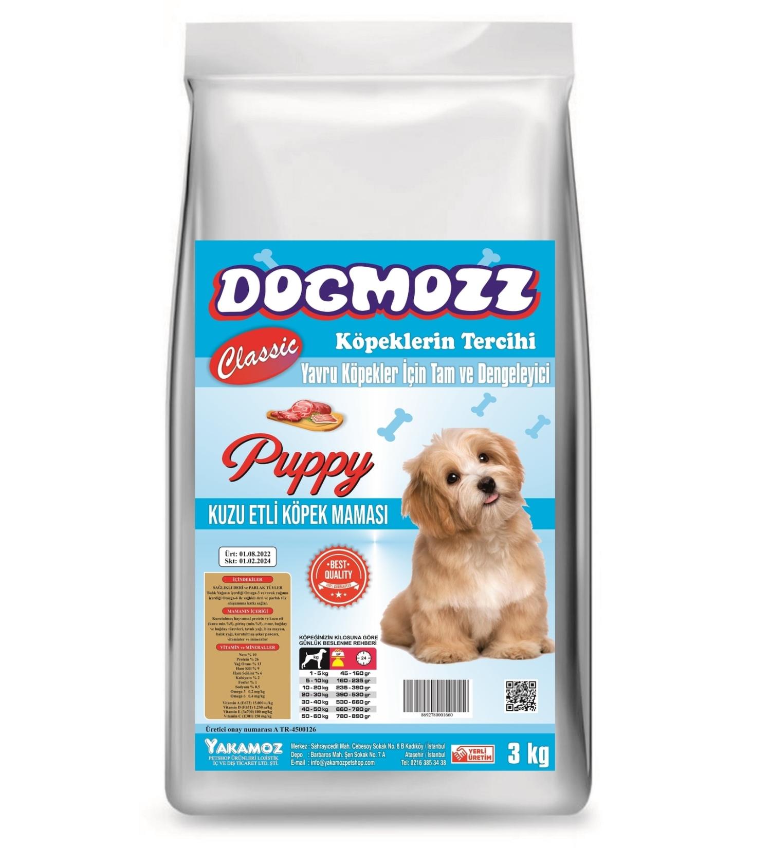 DogMozz Classic Lamb Puppy Food 3 Kg