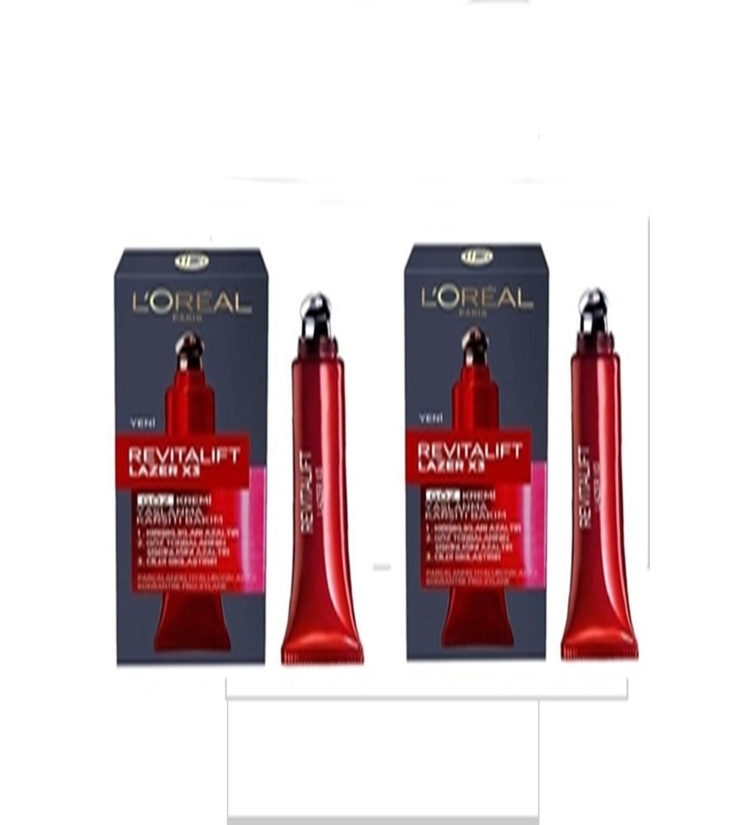 L'Oreal Paris Revitalift Laser Anti-Wrinkle Eye Cream 15ml X 2 Pieces