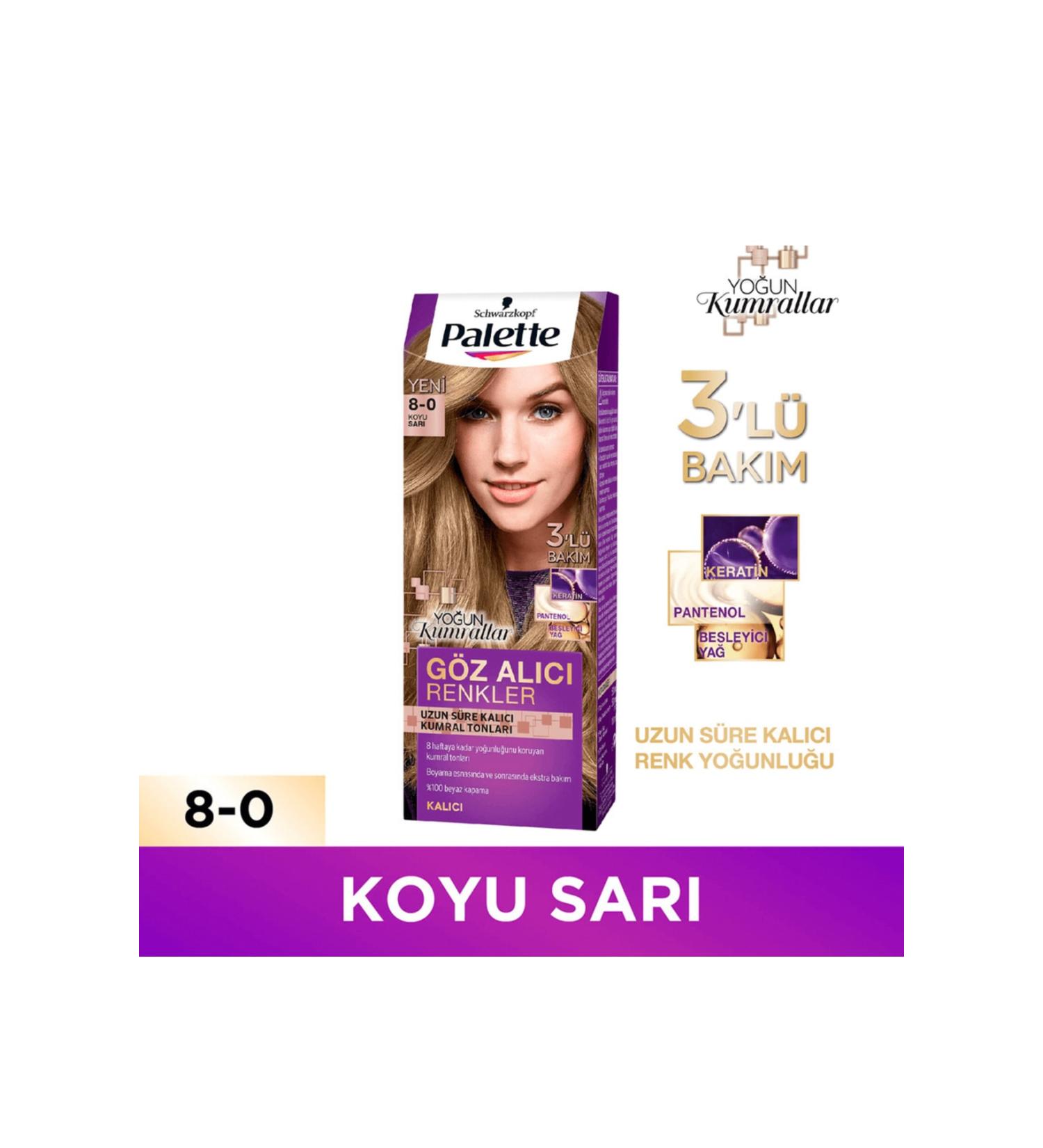 Palette Dark Blonde Eye-Catching Colors Hair Dye 8-0 - Buy Online on GoSupps.com