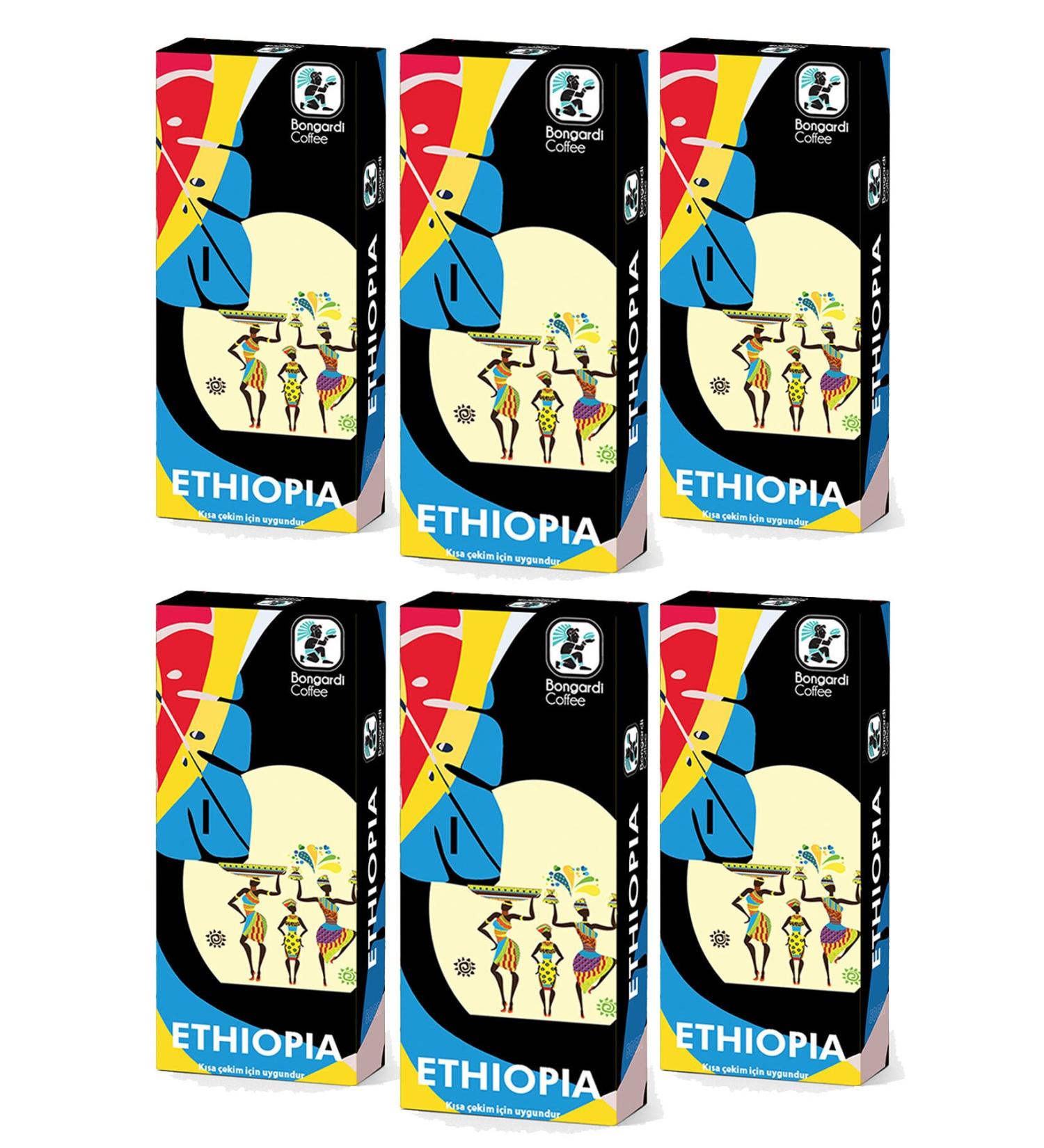 Bongardi Coffee Capsule Coffee 60 Pieces Nespresso Compatible Ethiopia