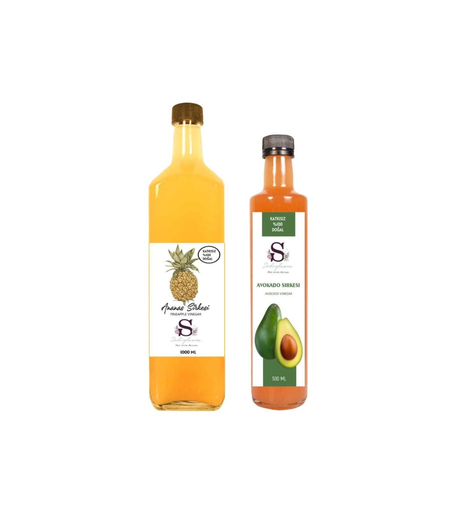 Suheylaana Natural Pineapple Vinegar 1000 Ml And Natural Avocado Vinegar 500 Ml