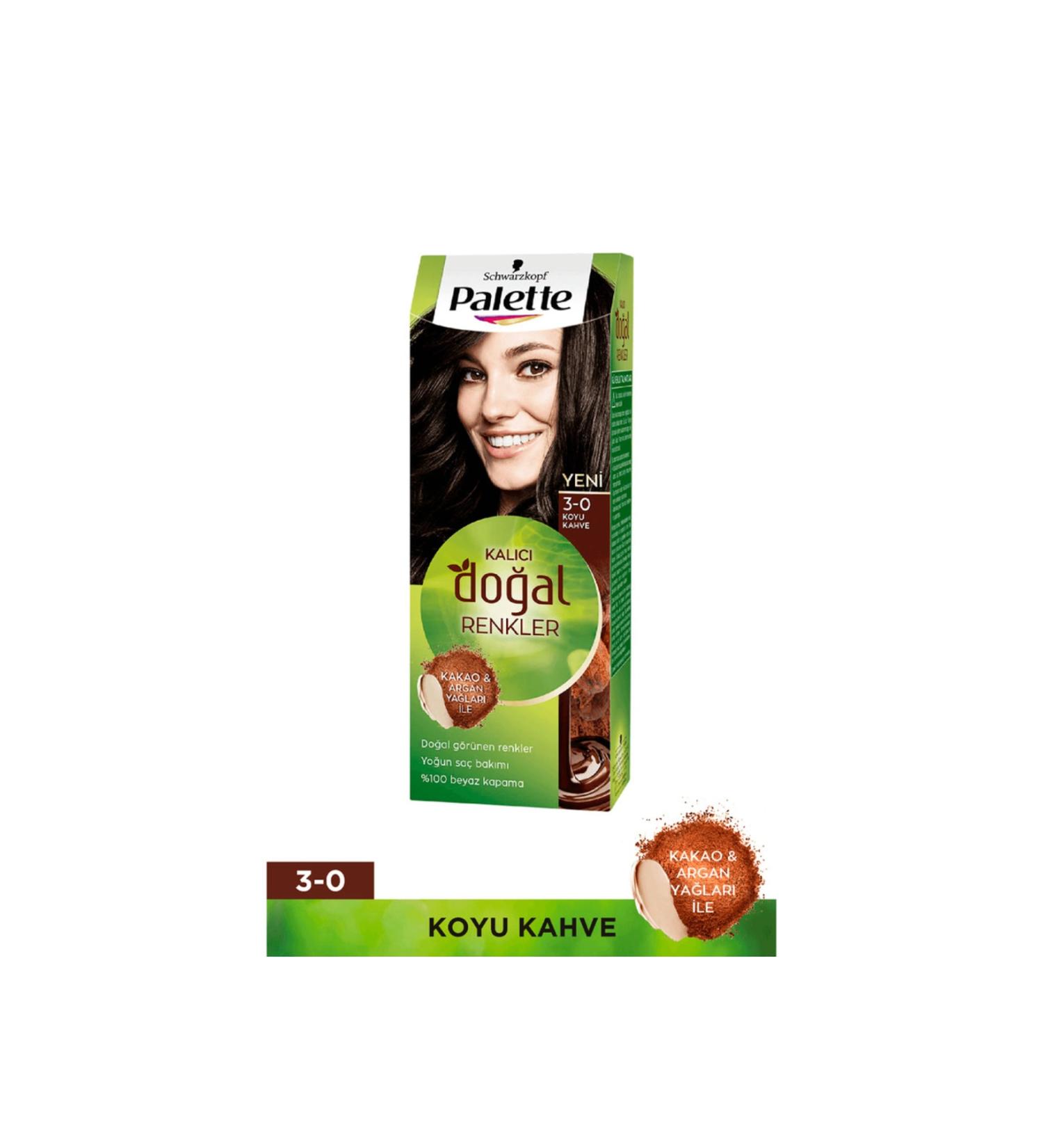 Palette Permanent Natural Colors Hair Dye 3-0 Dark Brown