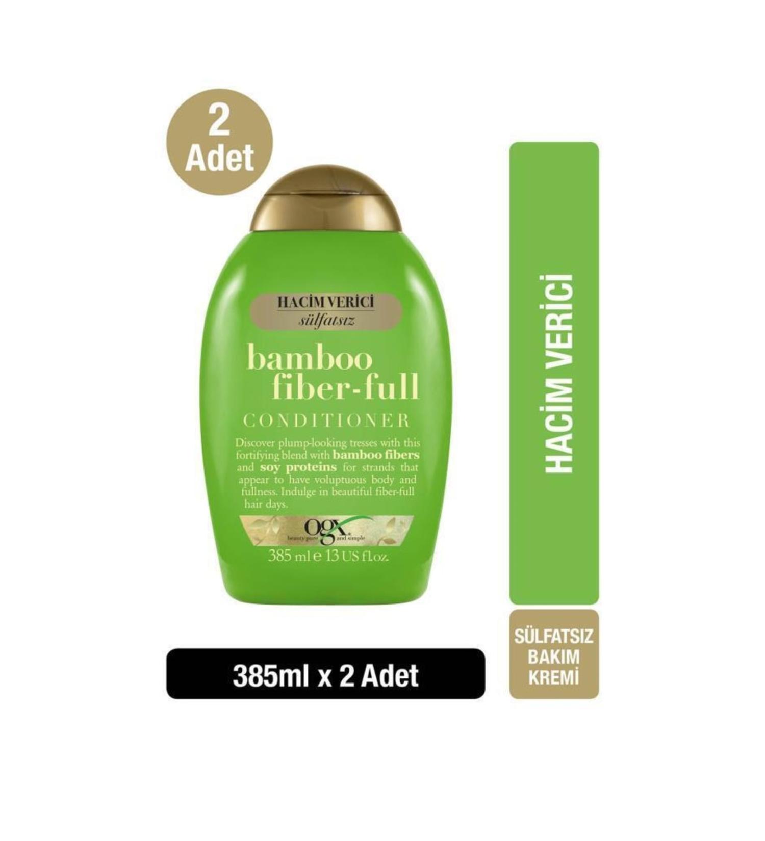 OGX Volume Bamboo Fiber Sulfate-Free Conditioner 385ml x2