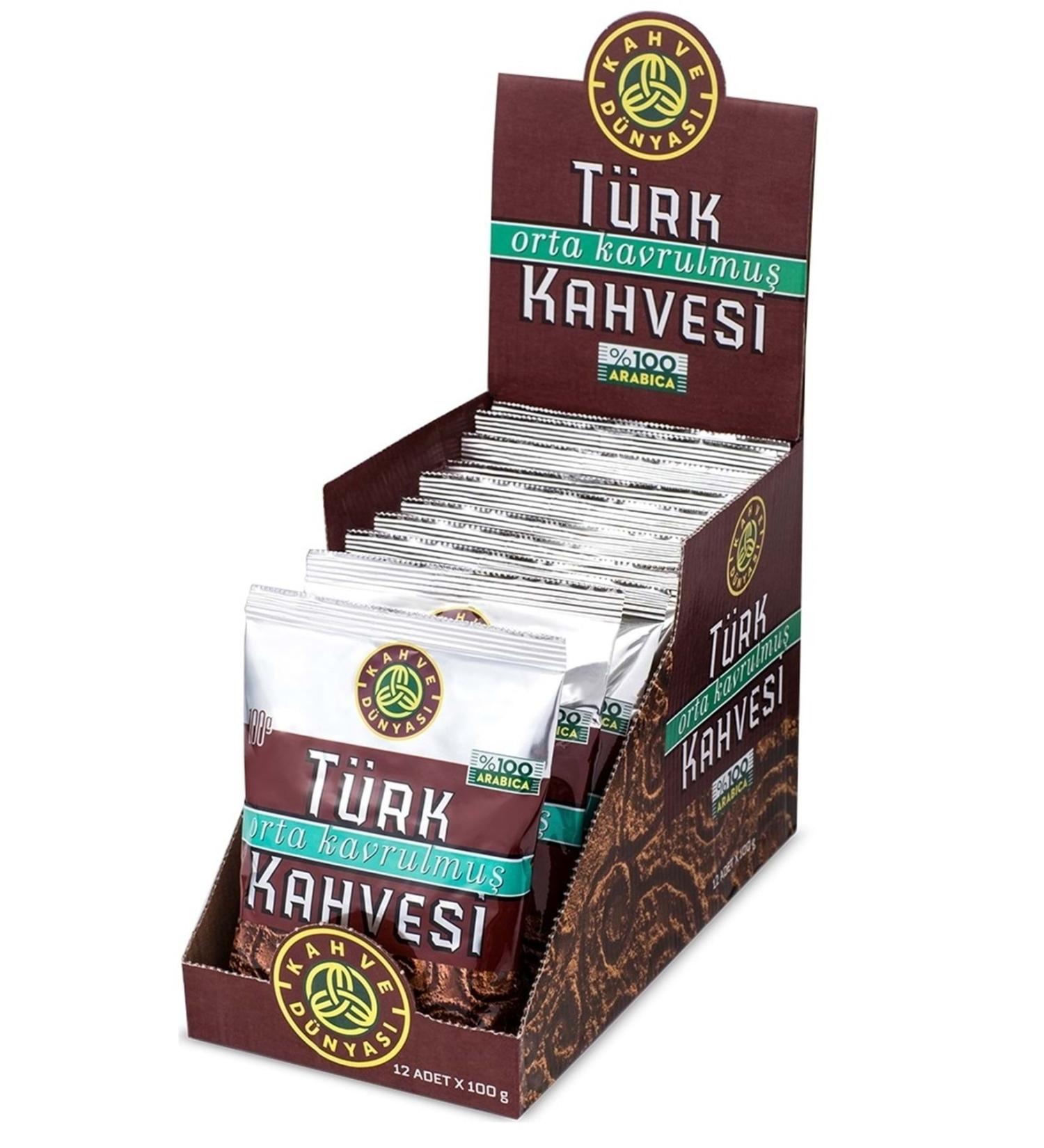 Kahve D nyas Medium Roast Turkish Coffee 100gr (Set of 12) Total: 1200gr - Buy Online on GoSupps.com