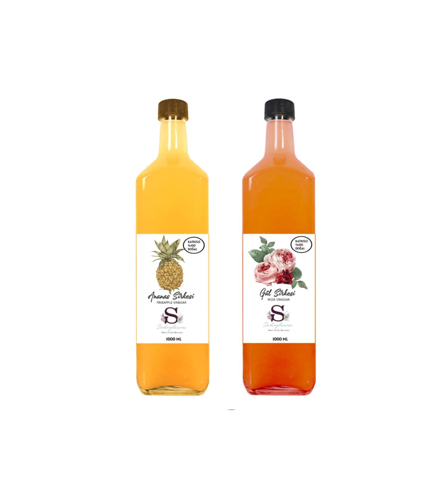 Suheylaana Natural Pineapple Vinegar 1000 Ml And Natural Rose Vinegar 1000 Ml