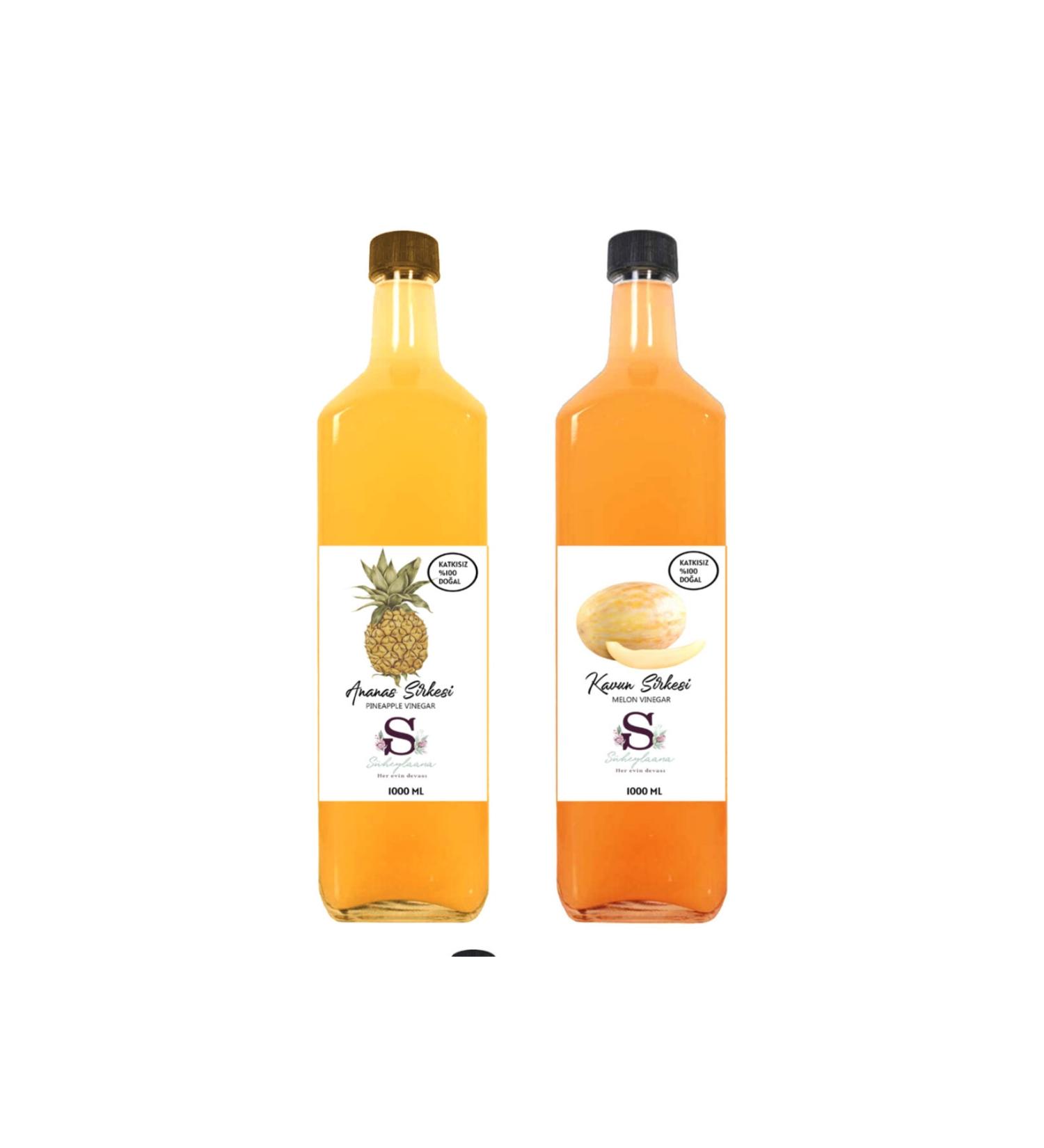 Suheylaana Natural Pineapple Vinegar 1000 Ml And Natural Melon Vinegar 1000 Ml