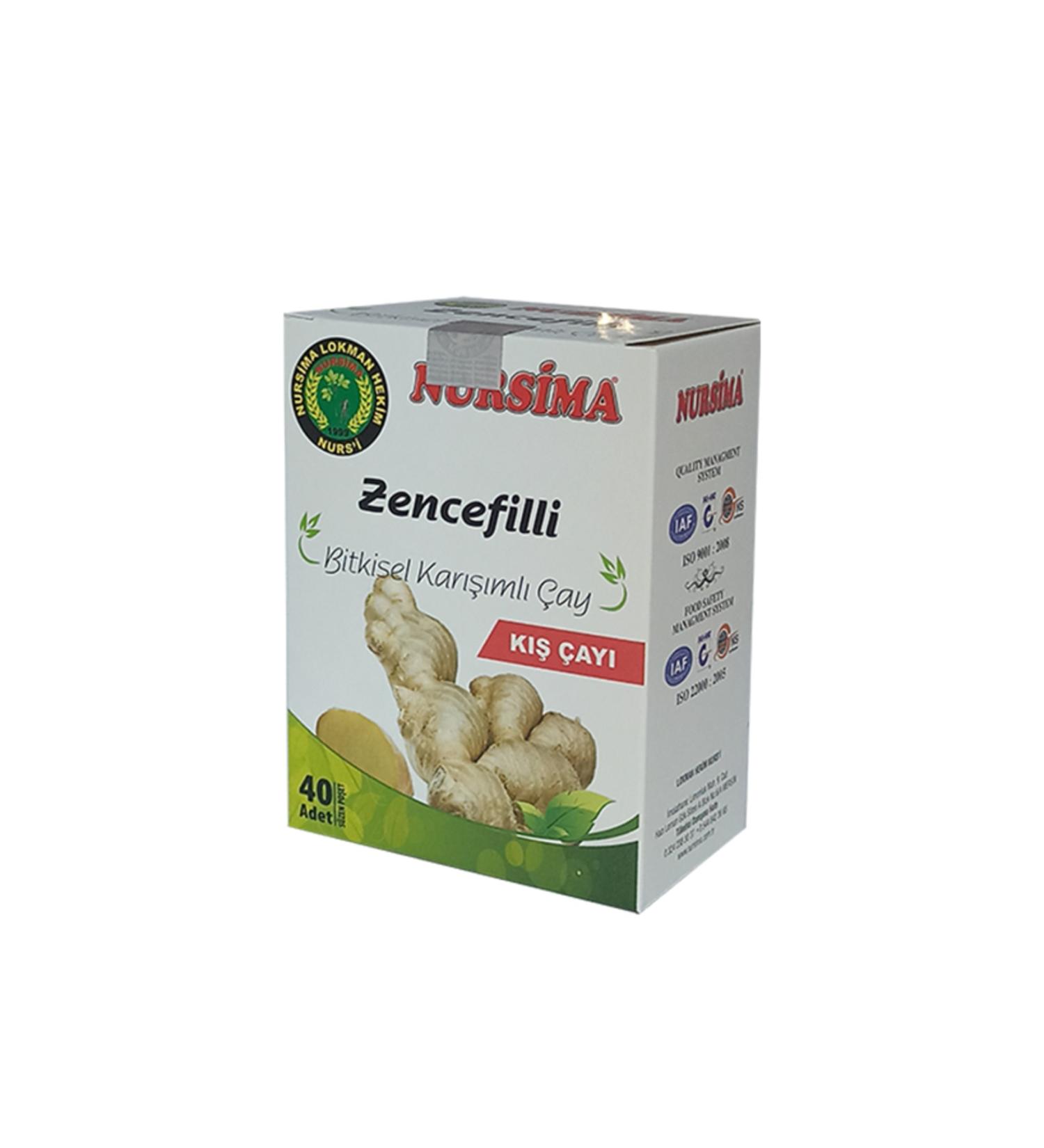 Nursima Bazaar Ginger Herbal Mixed Tea 40 Filtering Bags