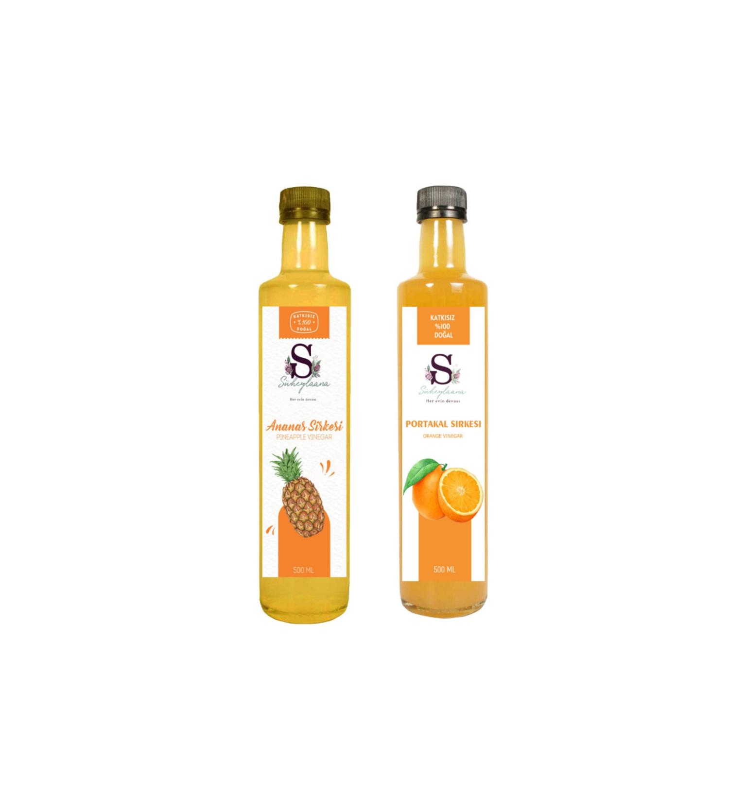 Suheylaana Natural Pineapple Vinegar 500 Ml And Natural Orange Vinegar 500 Ml