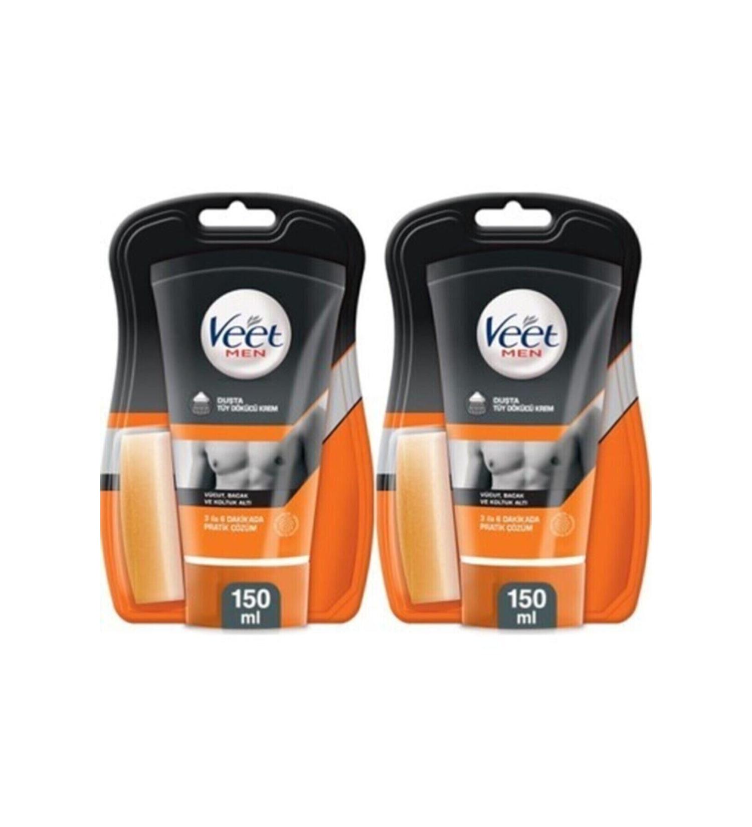 Veet Men In-Shower Hair Removal Cream for Men - 150 Ml 2 Pieces - Buy Online on GoSupps.com