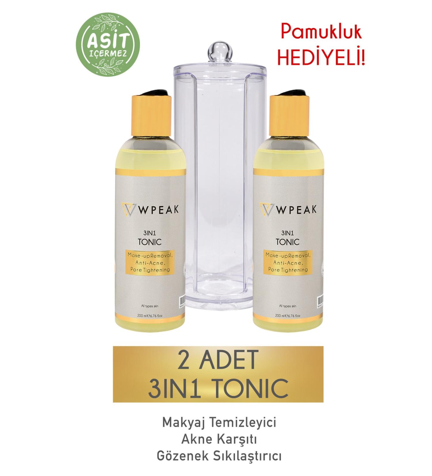 WPEAK 3in1 Brightening Purifying Toner Make-Up Remover Anti-Acne Pore Tightener - 2x 200 Ml