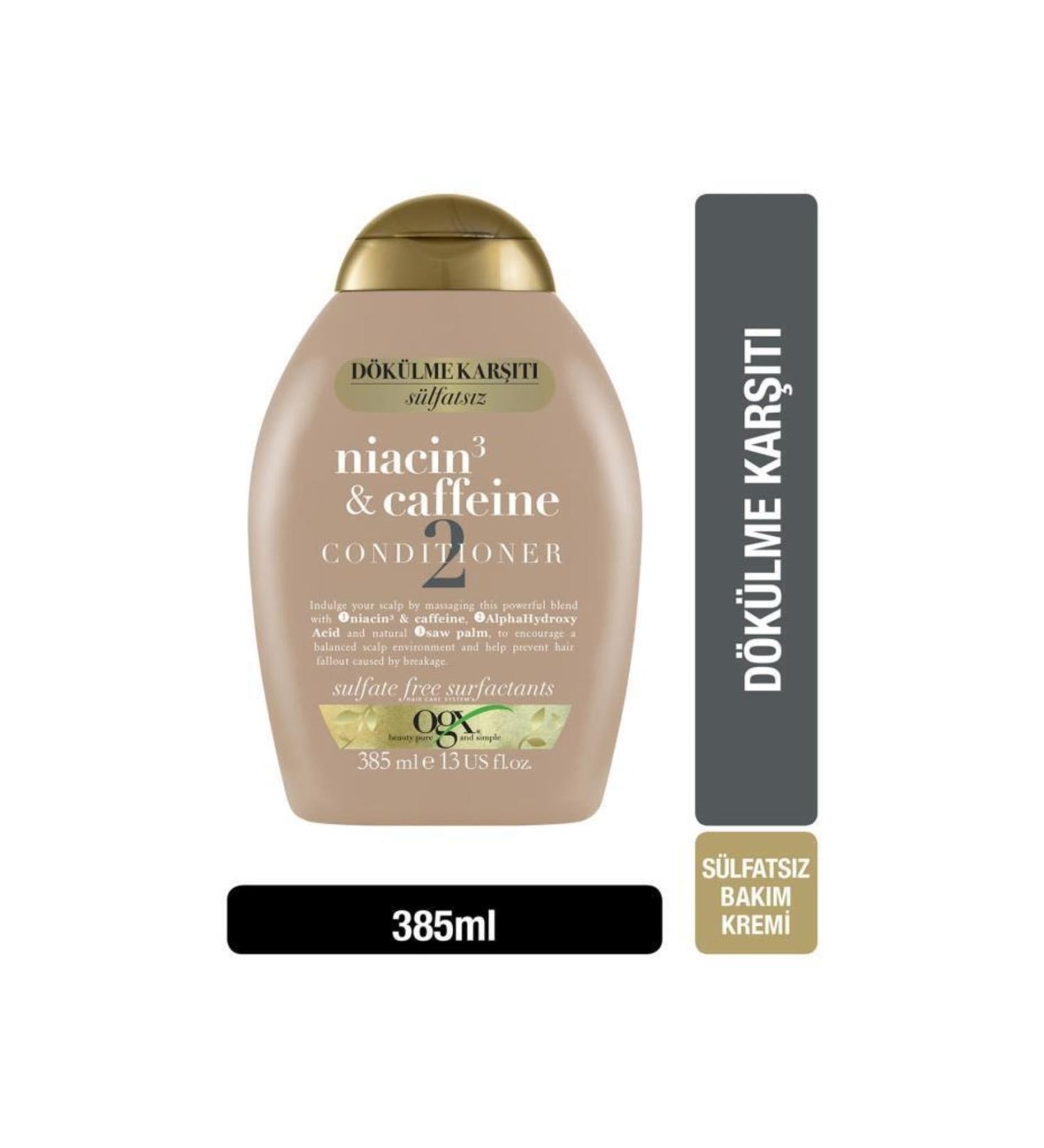 OGX Anti-Hair Loss Niacin & Caffeine Sulfate-Free Care Cream 385 ml - Buy Online on GoSupps.com