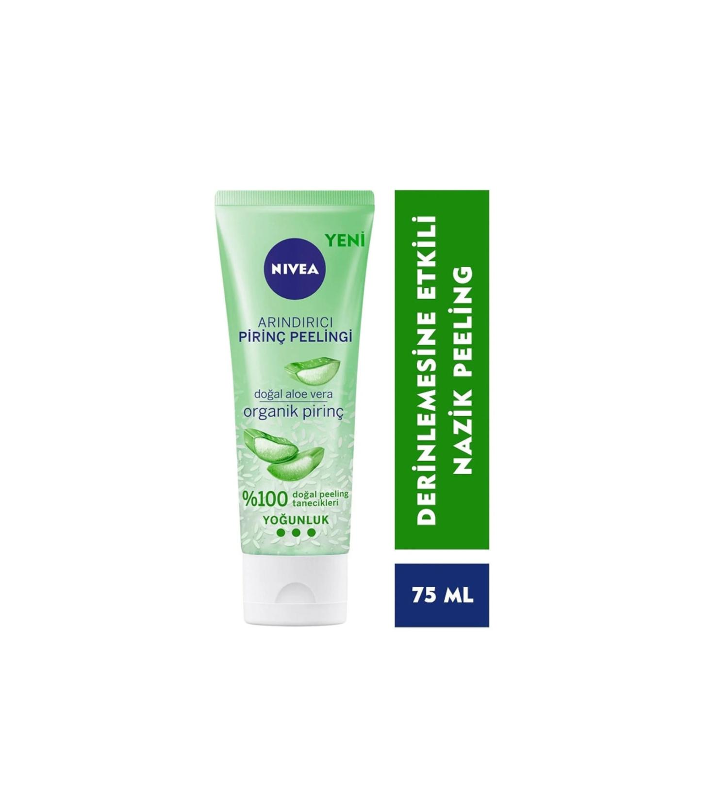 NIVEA Purifying Organic Rice Scrub Natural Aloe Vera Combination Skin 75 Ml - Buy Online on GoSupps.com