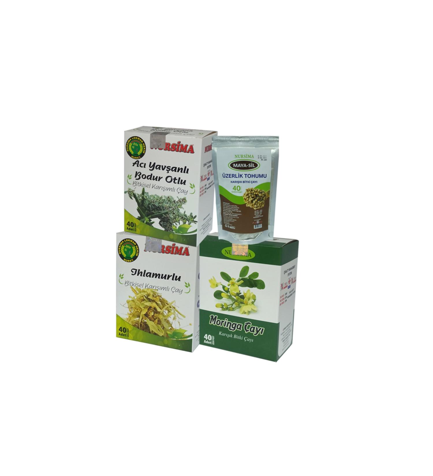 Nursima Linden Herbal Tea Set 4 Pieces X 40 Pieces