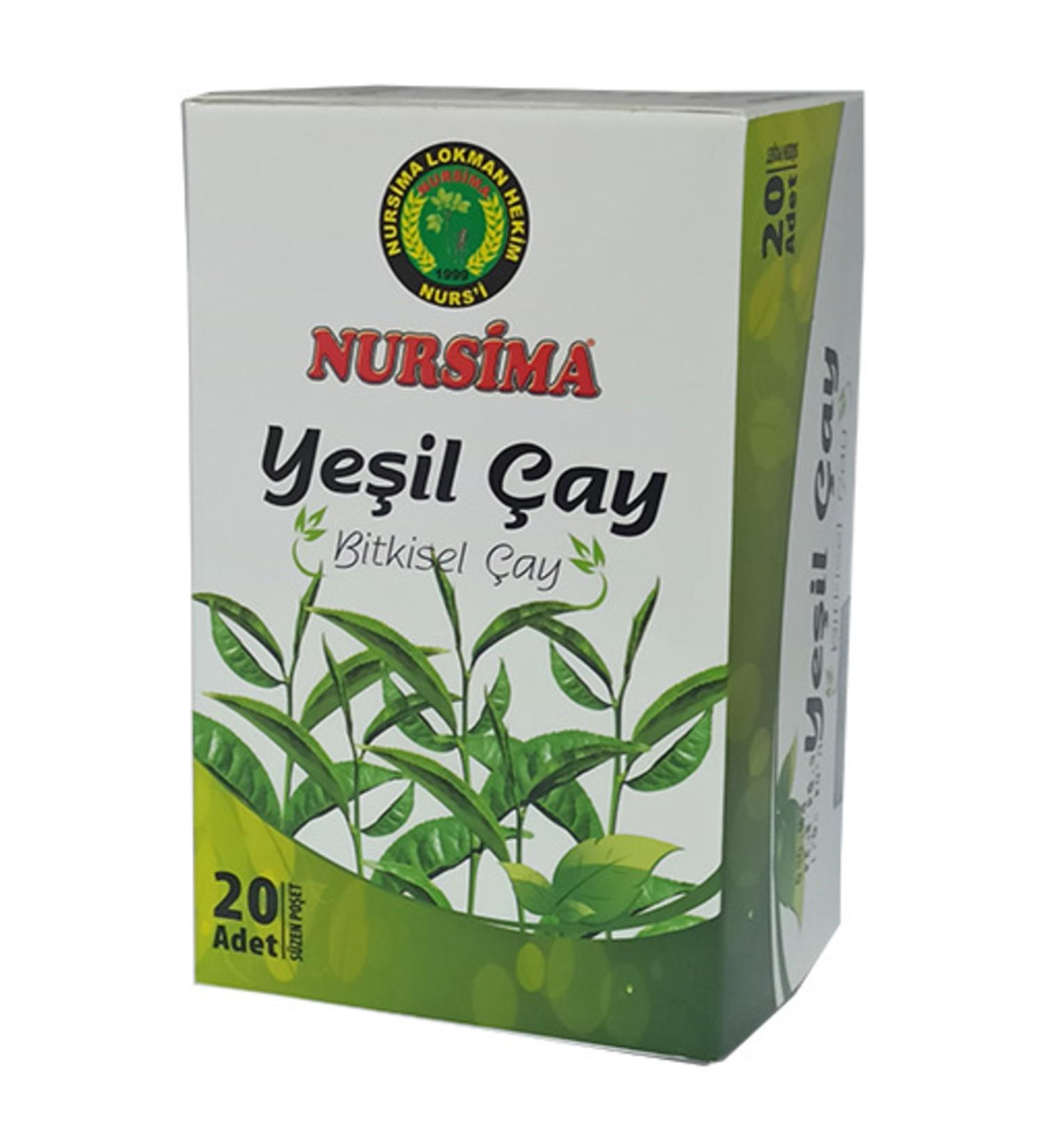 Nursima Green Tea Herbal Tea 20 Filtering Bags