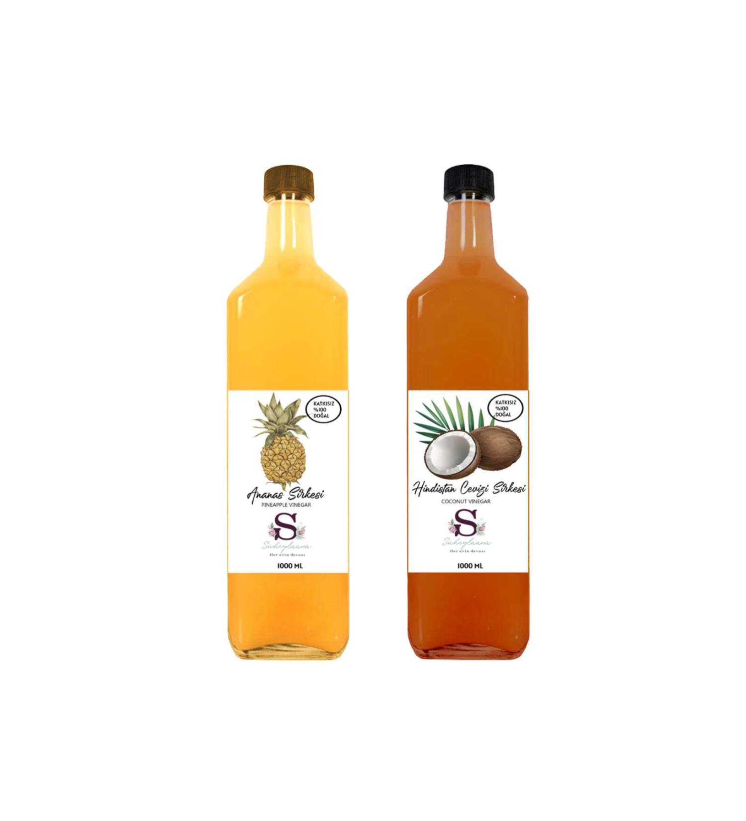 Suheylaana Natural Pineapple Vinegar 1000 Ml And Natural Coconut Vinegar 1000 Ml