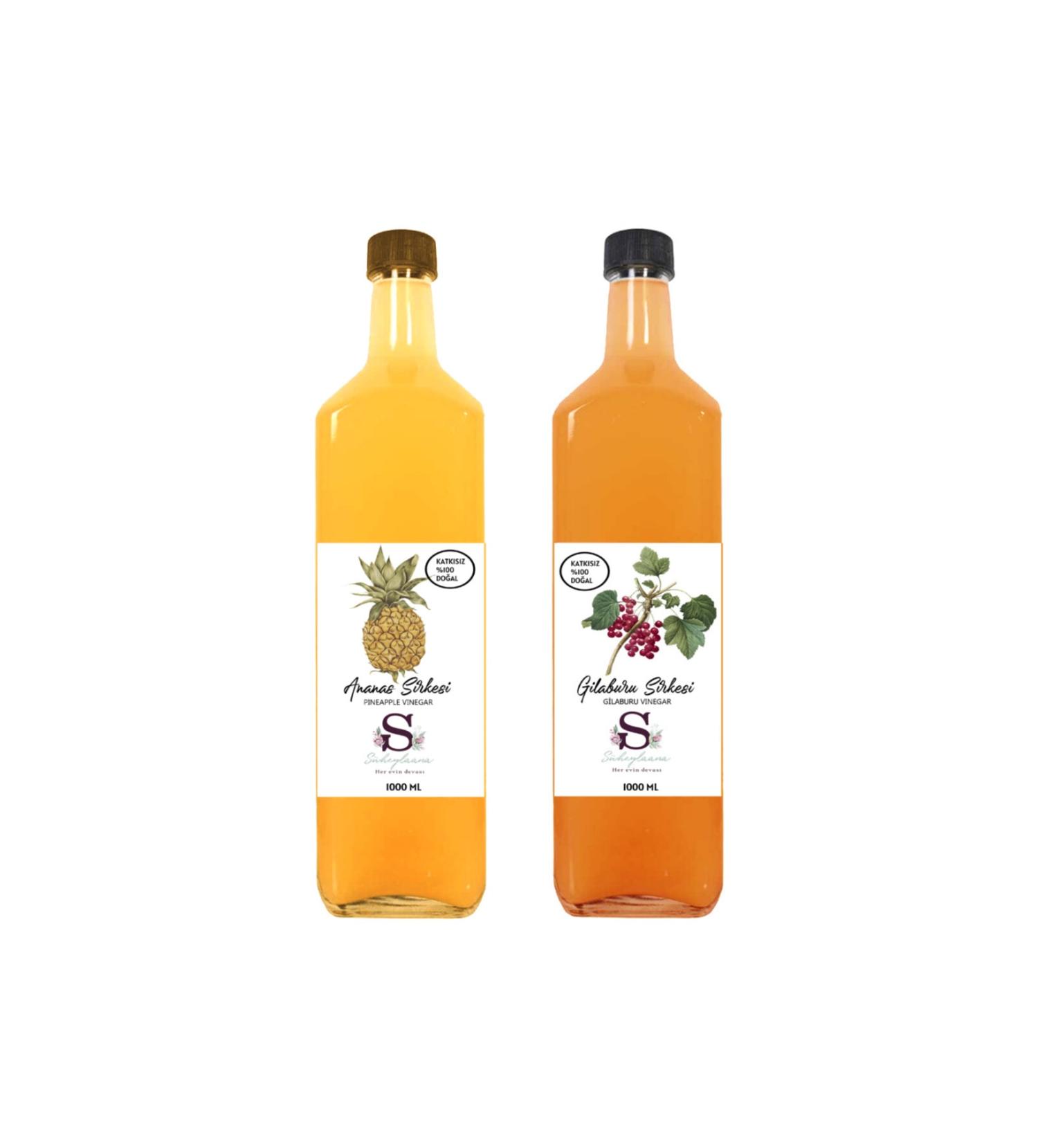 Suheylaana Natural Pineapple Vinegar 1000 Ml And Natural Gilaburu Vinegar 1000 Ml