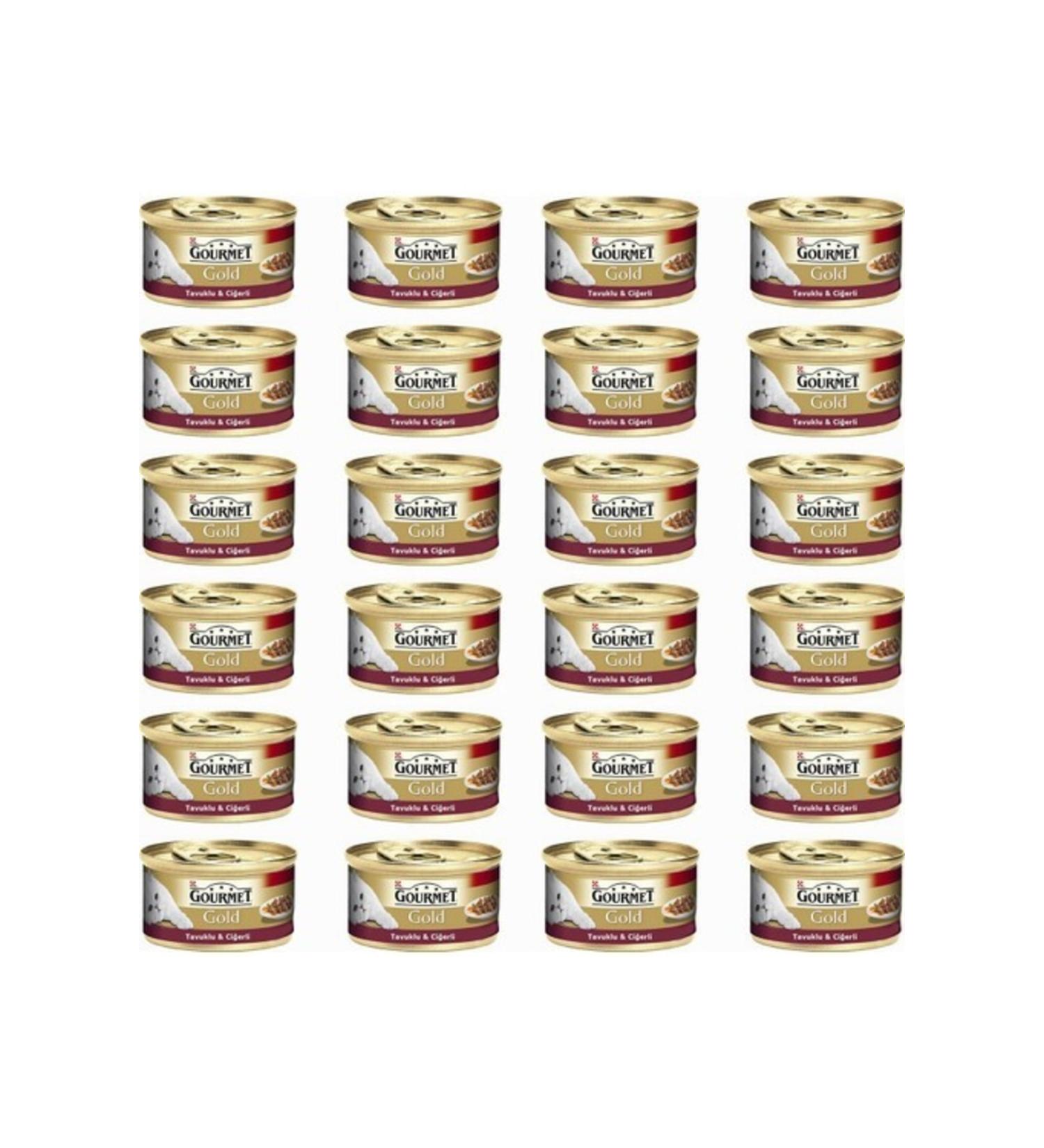 Gourmet Chicken Liver with Meat and Sauce 85 Gr X 24 Pieces