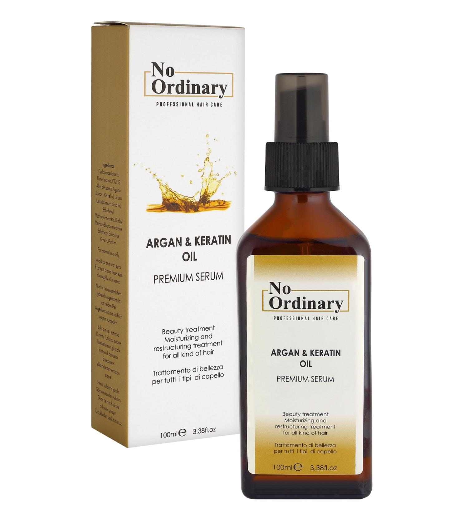 No Ordinary Premium Argan & Keratin Natural Hair Care Oil & Serum 100ml