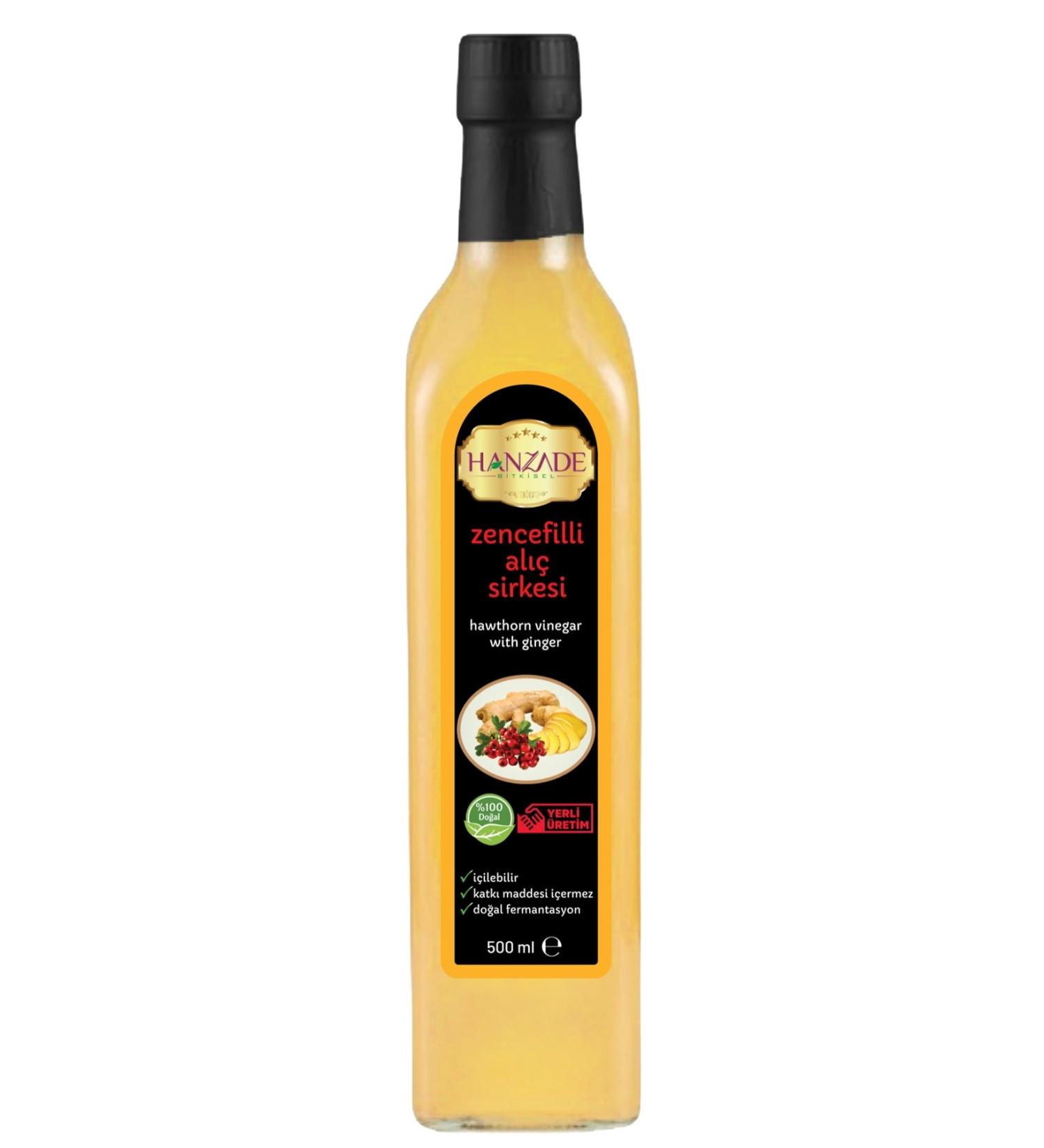 Hanzade Herbal Ginger Hawthorn Vinegar 500 ml Pure Hawthorn Vinegar With Ginger (ZA-101810) - Buy Online on GoSupps.com