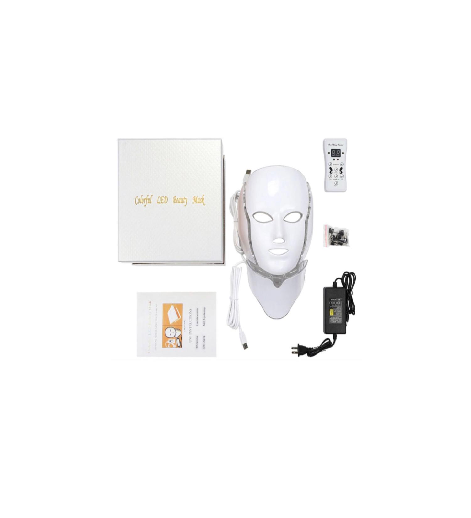 Colorful Led Mask for Face and Neck Area with 7 Color Options - Buy Online on GoSupps.com