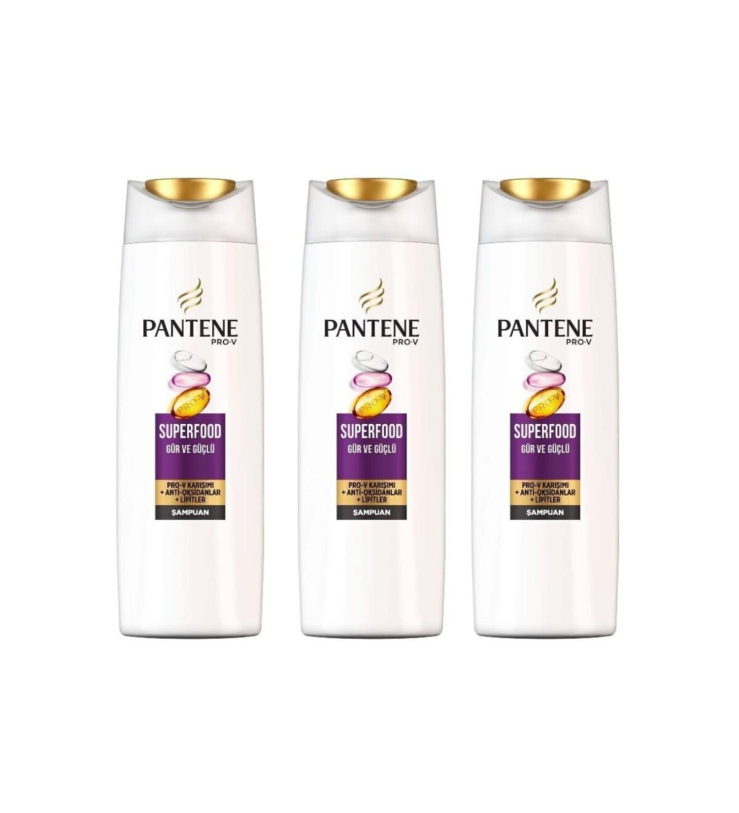 Pantene Pro-v Superfood Thick and Strong Shampoo 470 ml X 3pcs