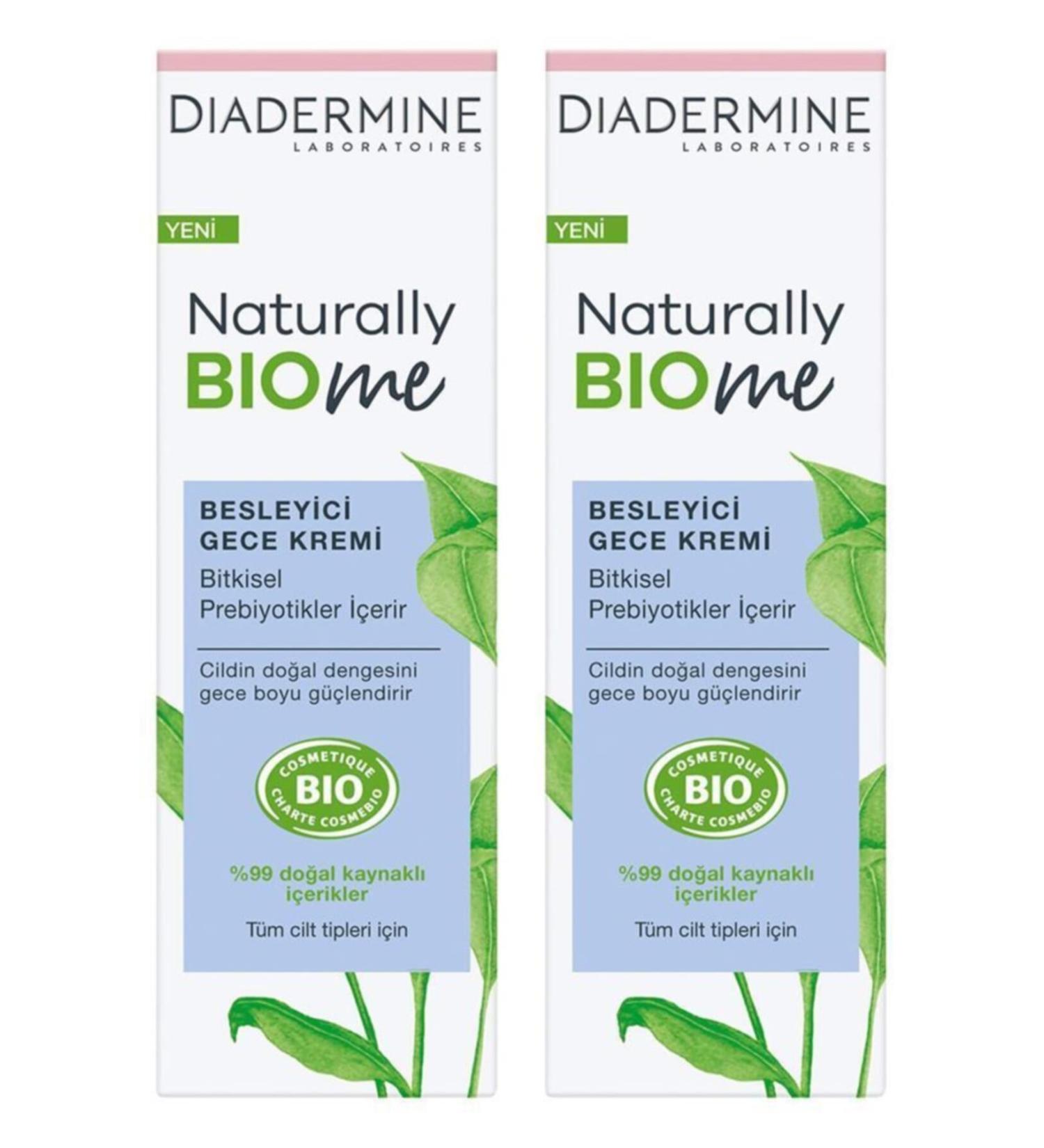 Diadermine Naturally Biome Nourishing Night Cream 50 ml. 2-pack