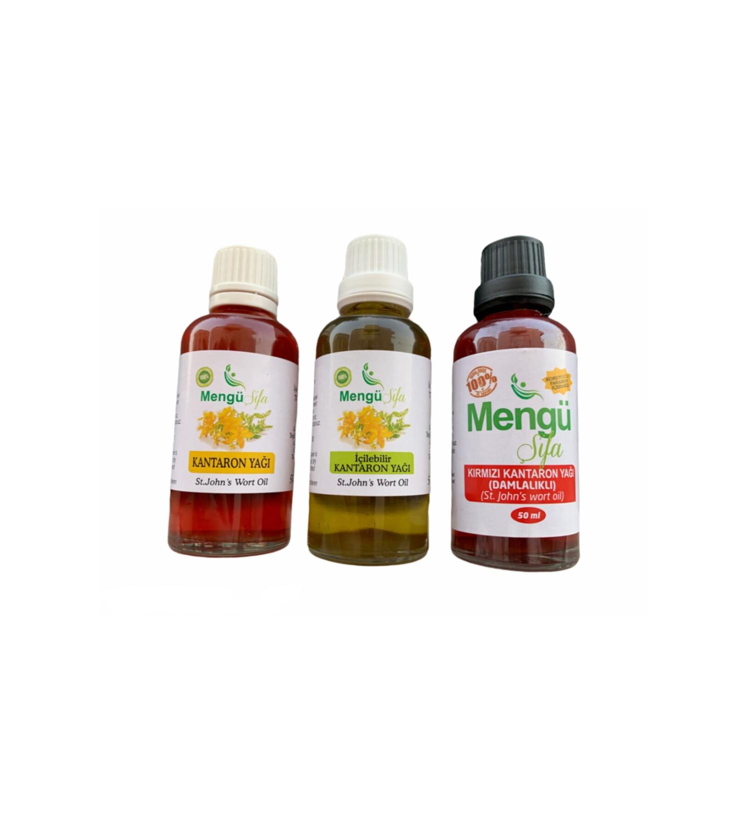 Meng Healing St. John's Wort Oil 50ml St. John's Wort Drinking St. John's Wort Oil Set of 3 with Dropper