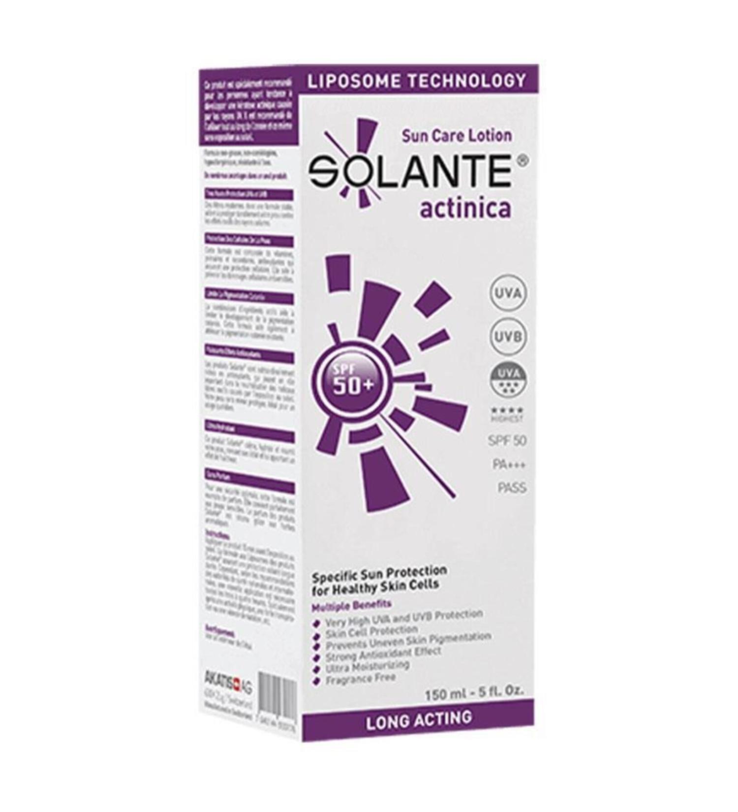 Solante Actinica Spf50+ Sunscreen Cream 150ml | For Very Sensitive Skin