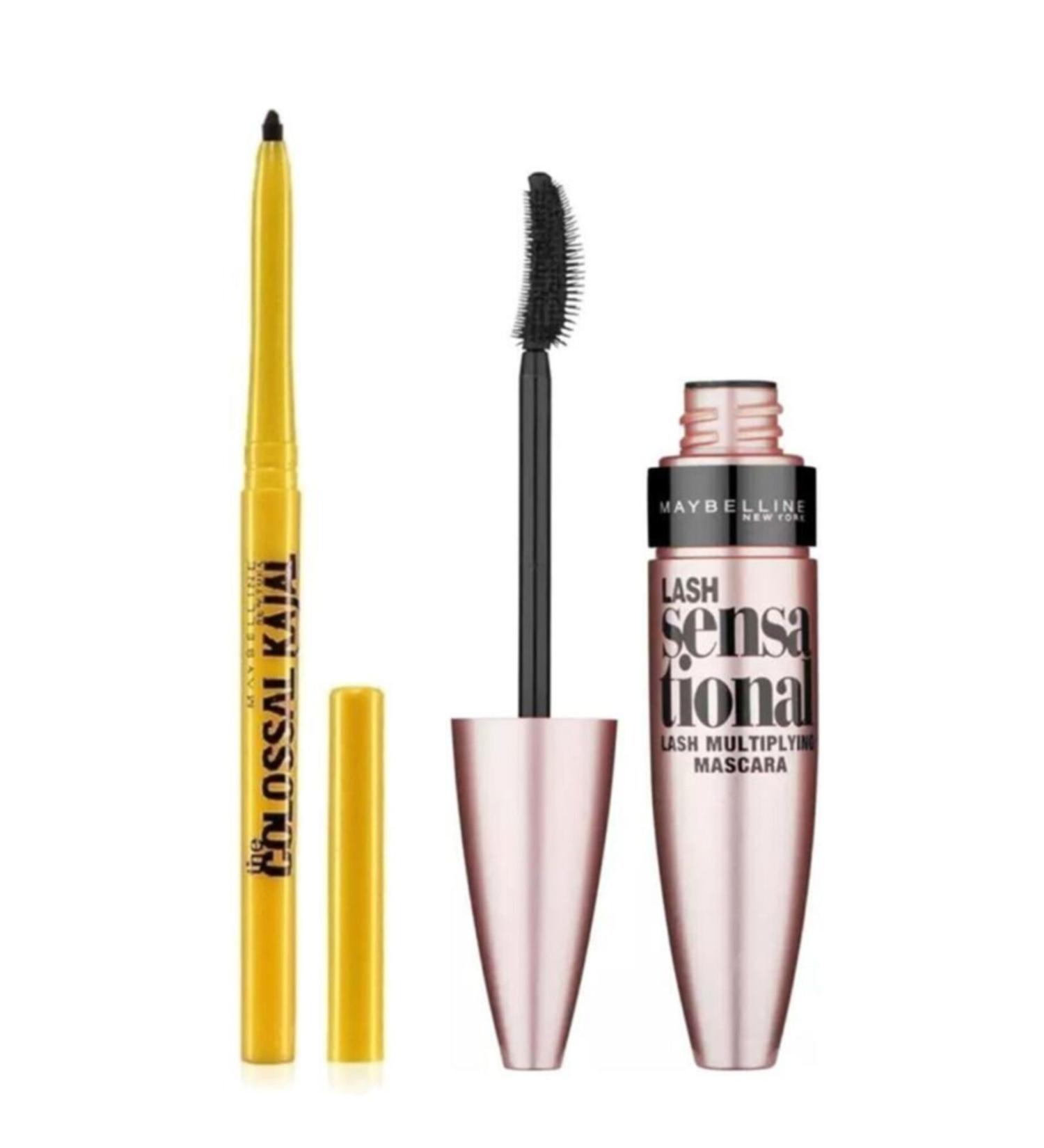 Maybelline New York Maybelline Lash Sensational Intense Black Mascara Kajal Pencil Set