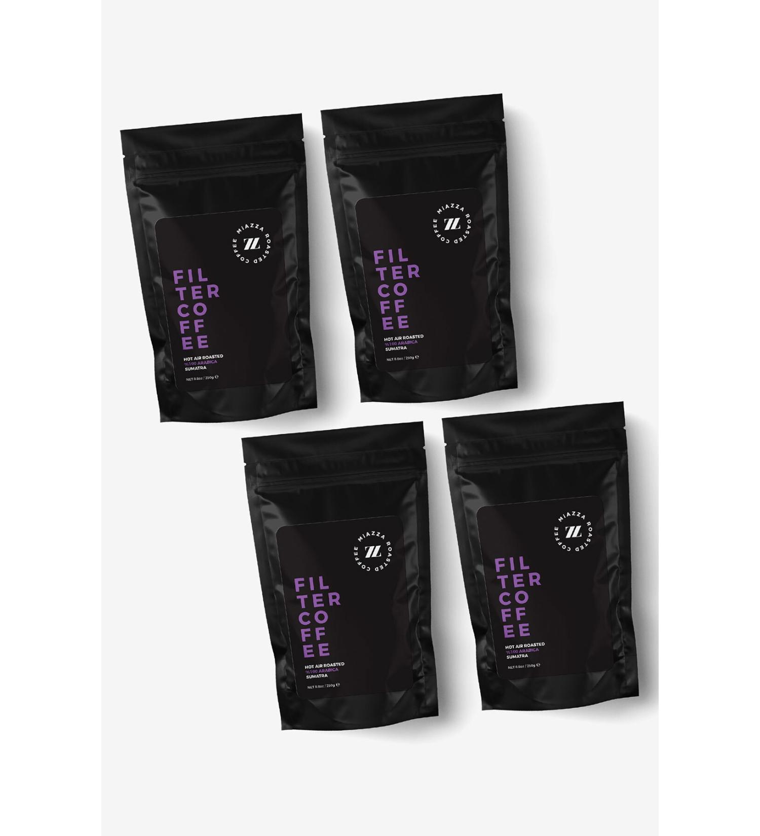 Miazza Coffee Ground Filter Coffee Sumatra 0 Arabica 4 X 250 gr