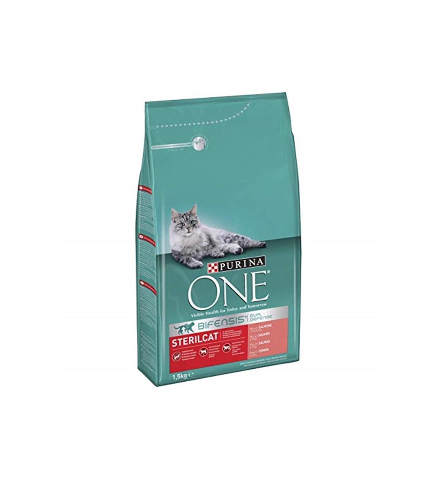Purina One Bifensis Complete Dry Cat Food with Salmon for Adult and Neutered Cats 1.5kg