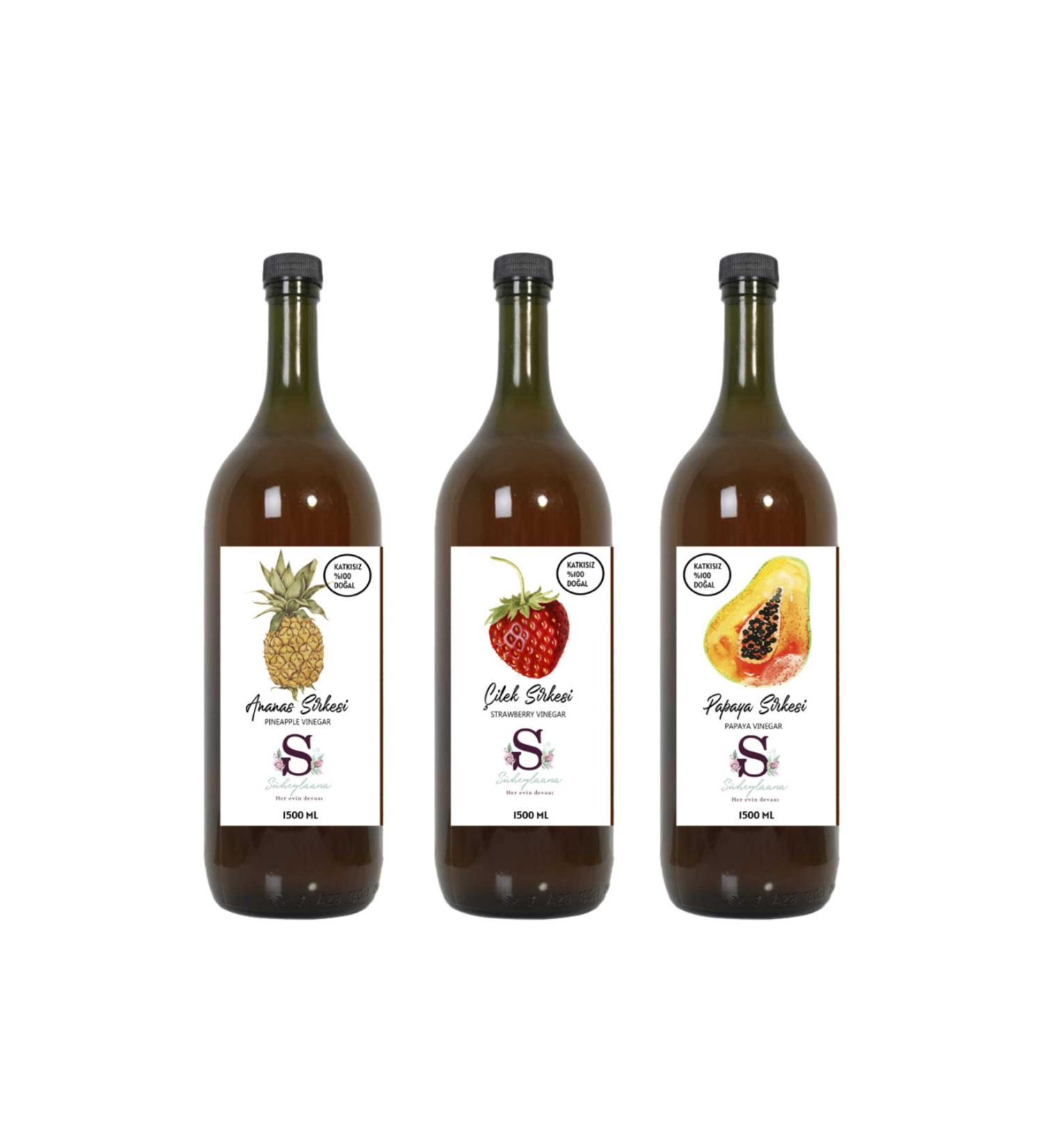Suheylaana Natural Pineapple Strawberry and Papaya Vinegar 1500 Ml