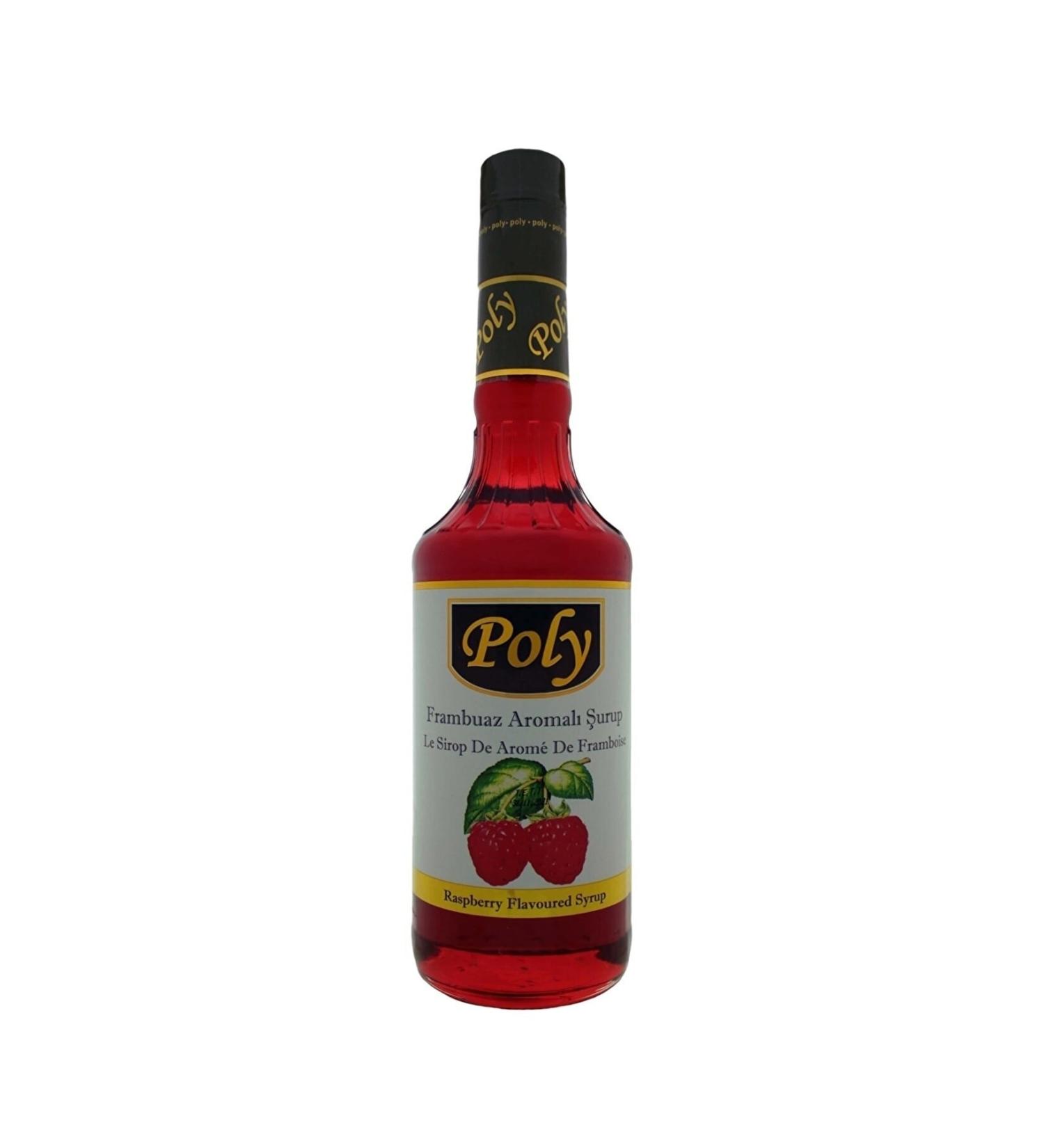 Poly Raspberry Flavored Cocktail Syrup 750 Ml