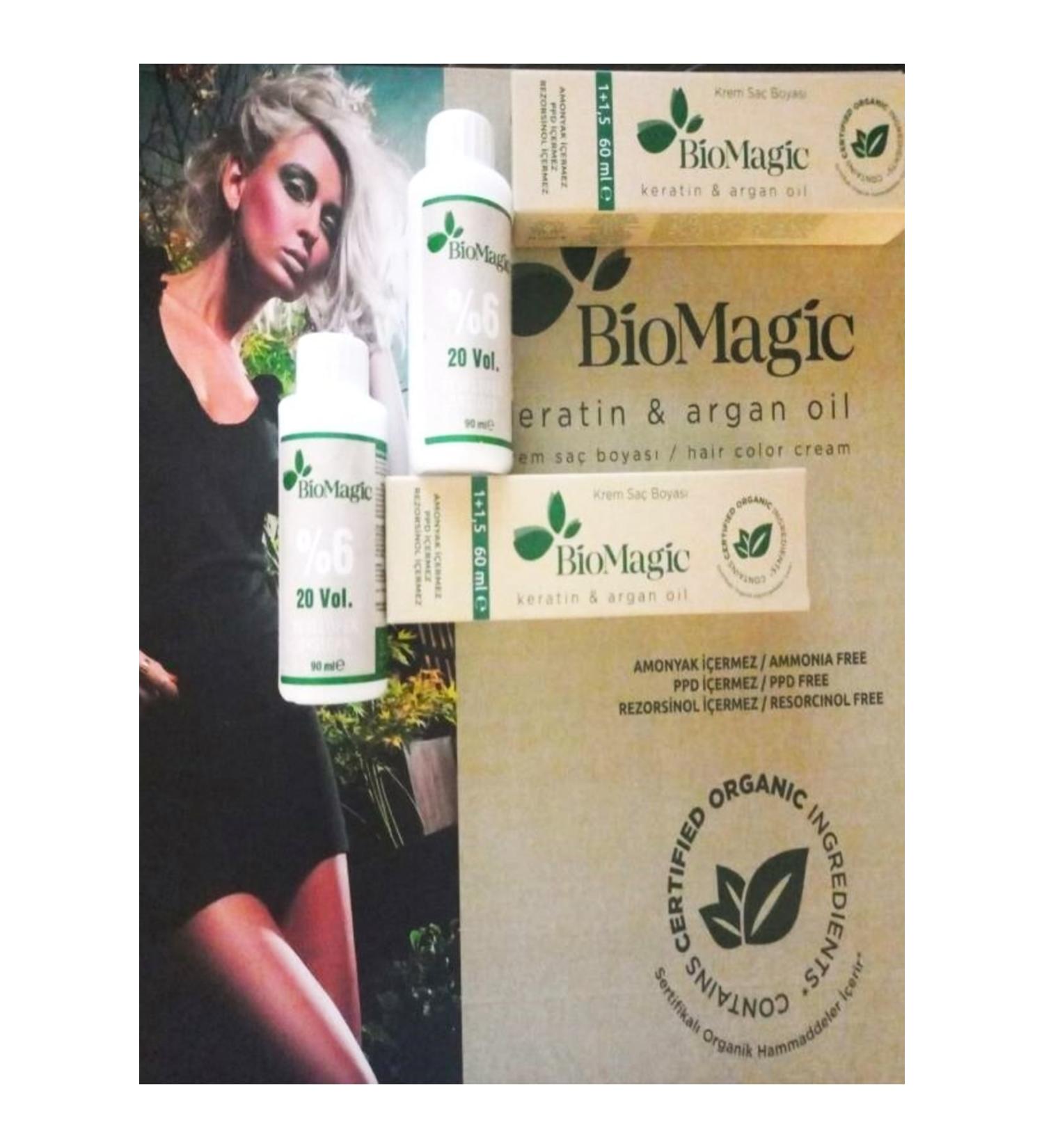 BioMagic Organic Ammonia-Free Hair Dye 77.07 Milky Coffee 2 Dye 2 Oxidant - Buy Online on GoSupps.com