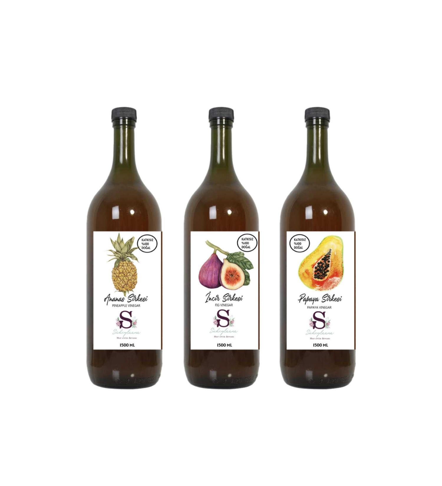 Suheylaana Natural Pineapple Fig and Papaya Vinegar 1500 Ml