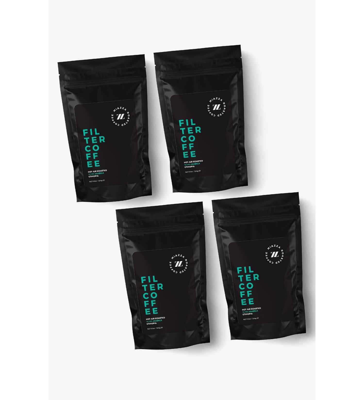 Miazza Coffee Ground Filter Coffee Ethiopia 0 Arabica 4 X 250 gr