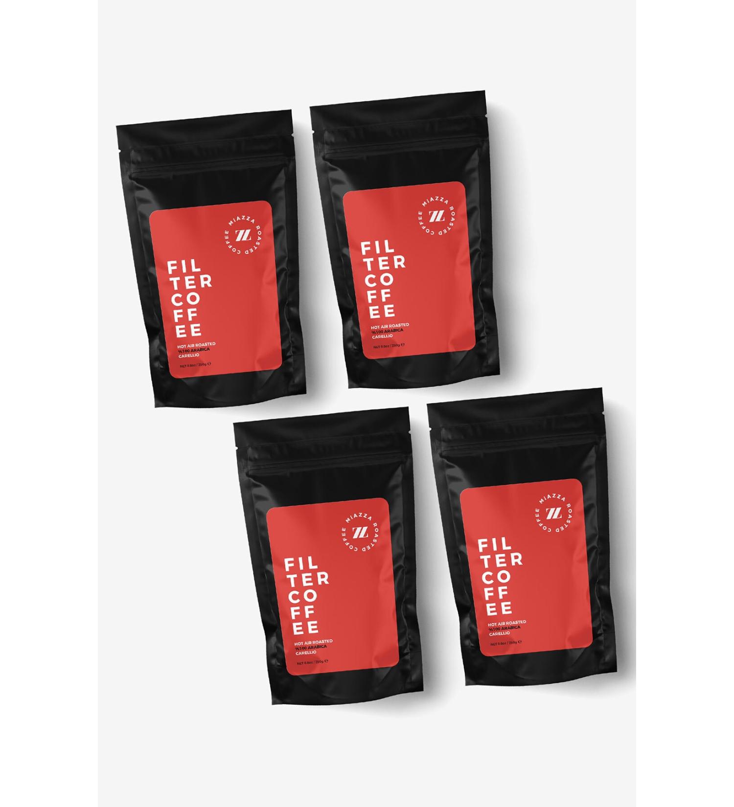 Miazza Coffee Ground Filter Coffee Carellio 0 Arabica 4 X 250 gr