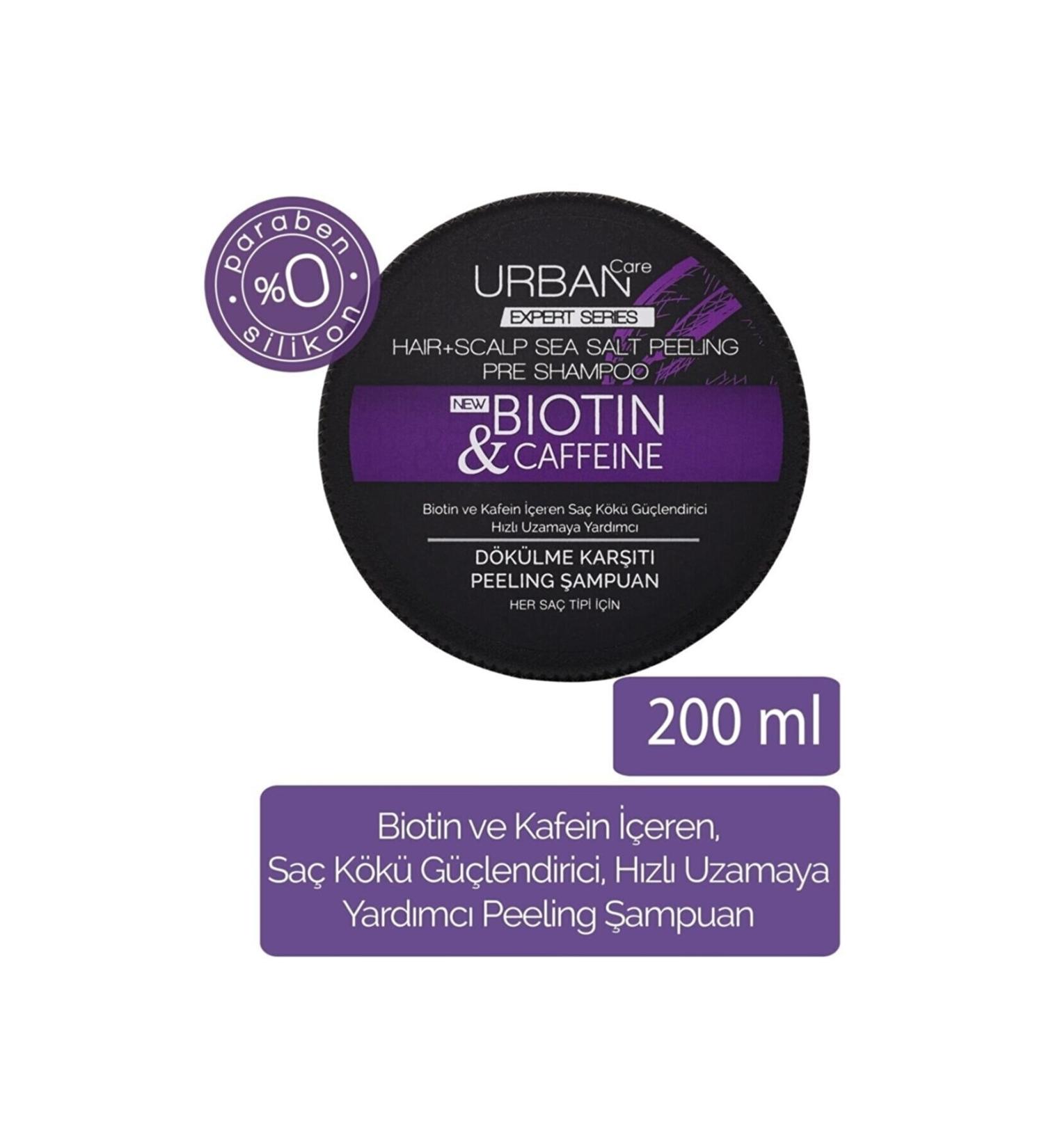 Urban Care Biotin & Caffeine Caffeine Hair Root Strengthening Peeling Shampoo 200 Ml - Buy Online on GoSupps.com