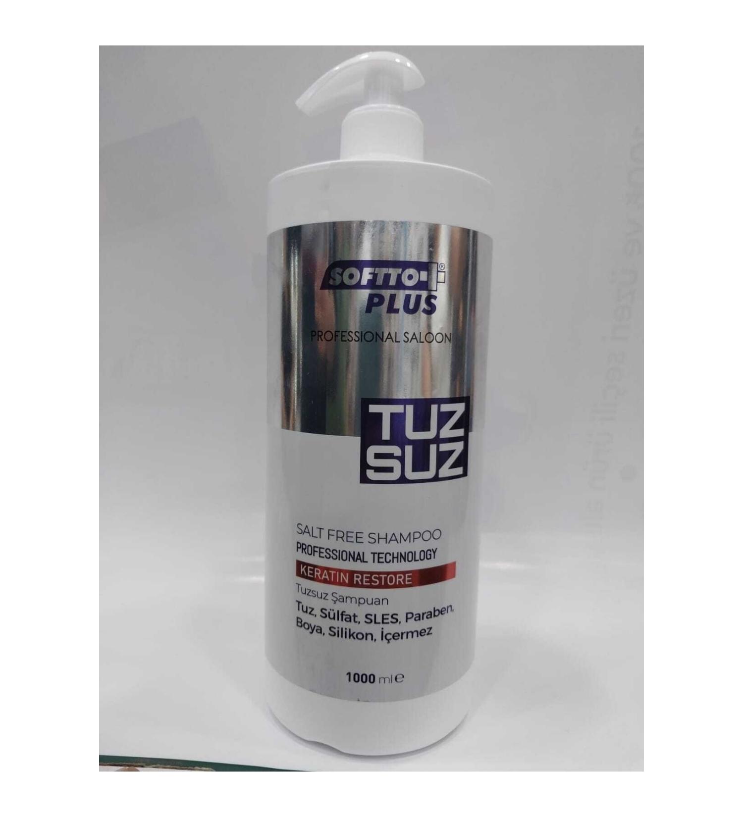 Softto Plus Keratin Care Before and After Salt Free Keratin Salt-Free Shampoo 1000 ml - Buy Online on GoSupps.com