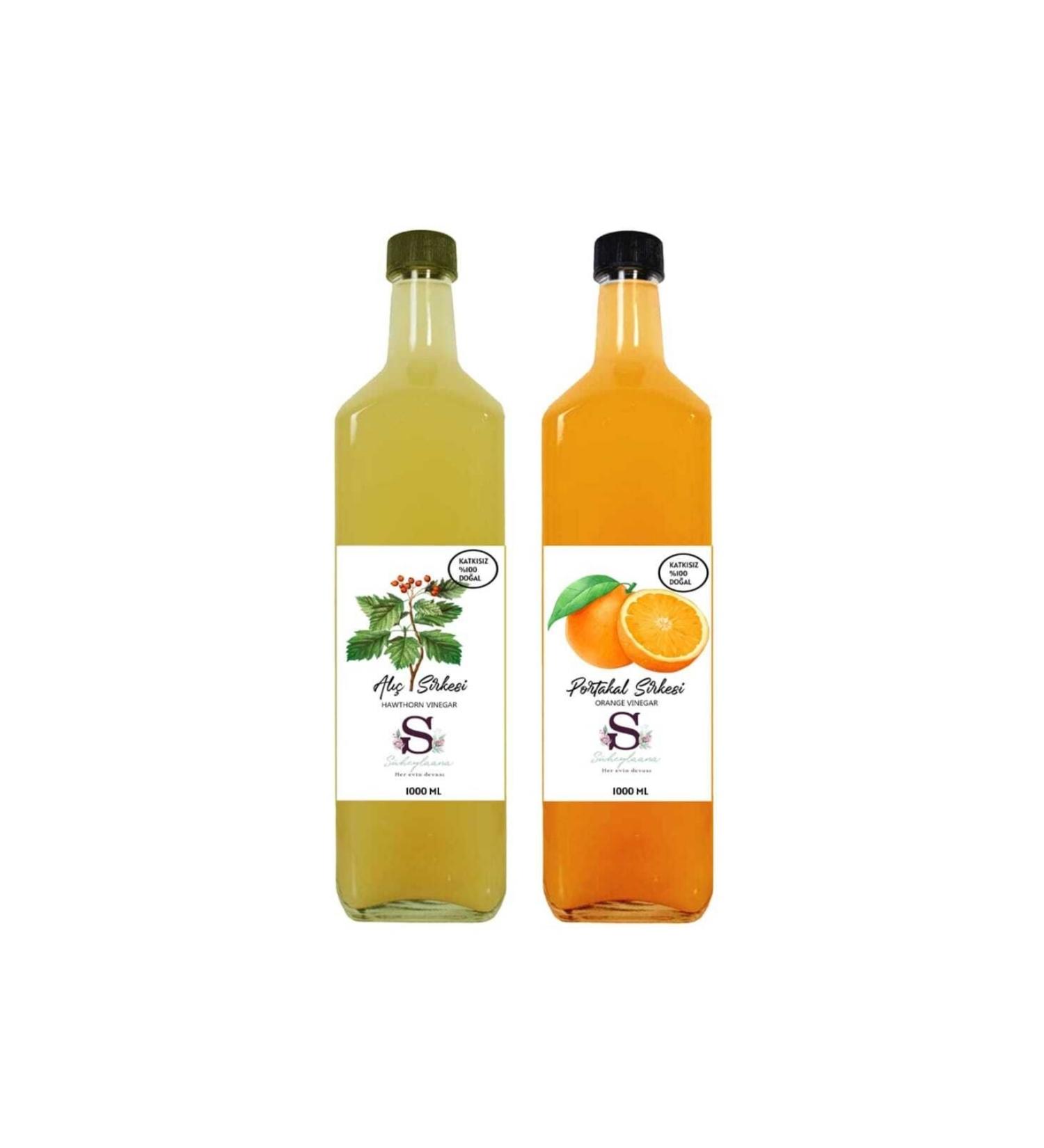 Suheylaana Natural Orange Vinegar 1000 Ml And Natural Hawthorn Vinegar 1000 Ml