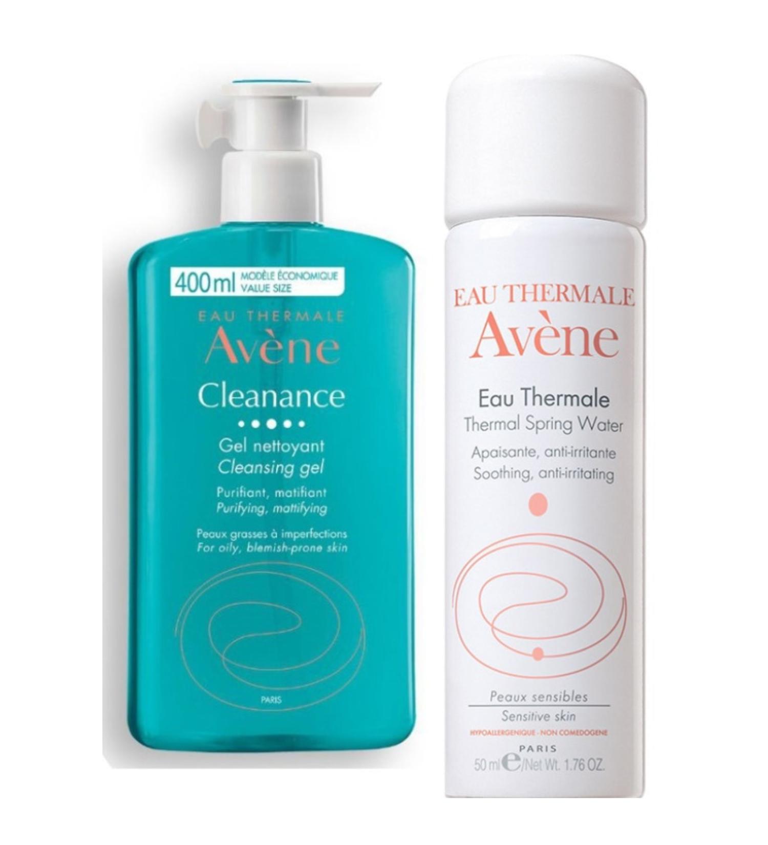 Avene Cleanance Face and Body Cleansing Gel 400 Ml - Thermal Water 50 Ml