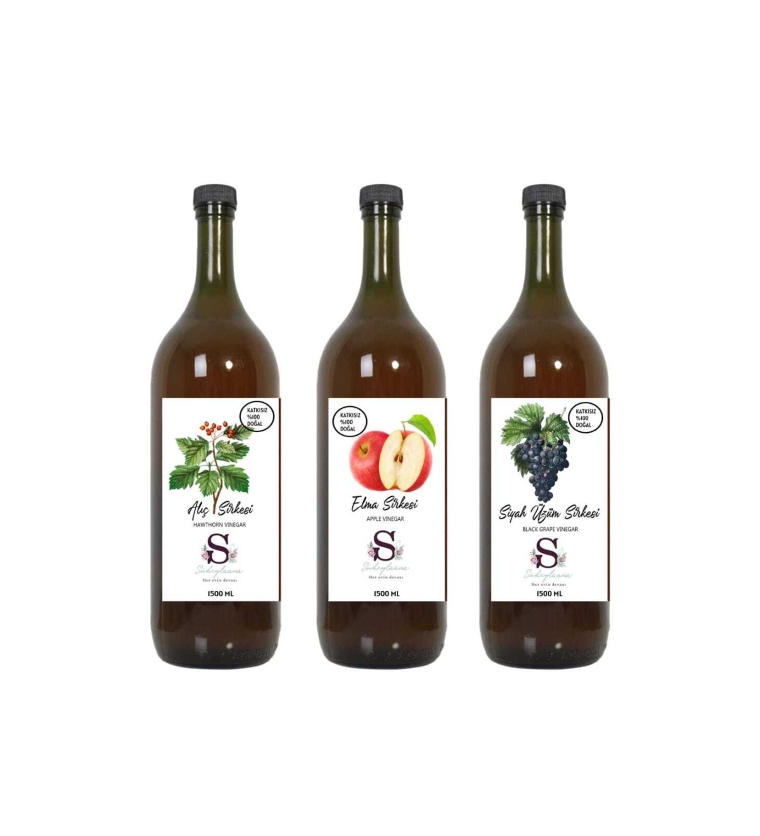 S heylaana Natural Hawthorn Apple and Black Grape Vinegar 1500 ml
